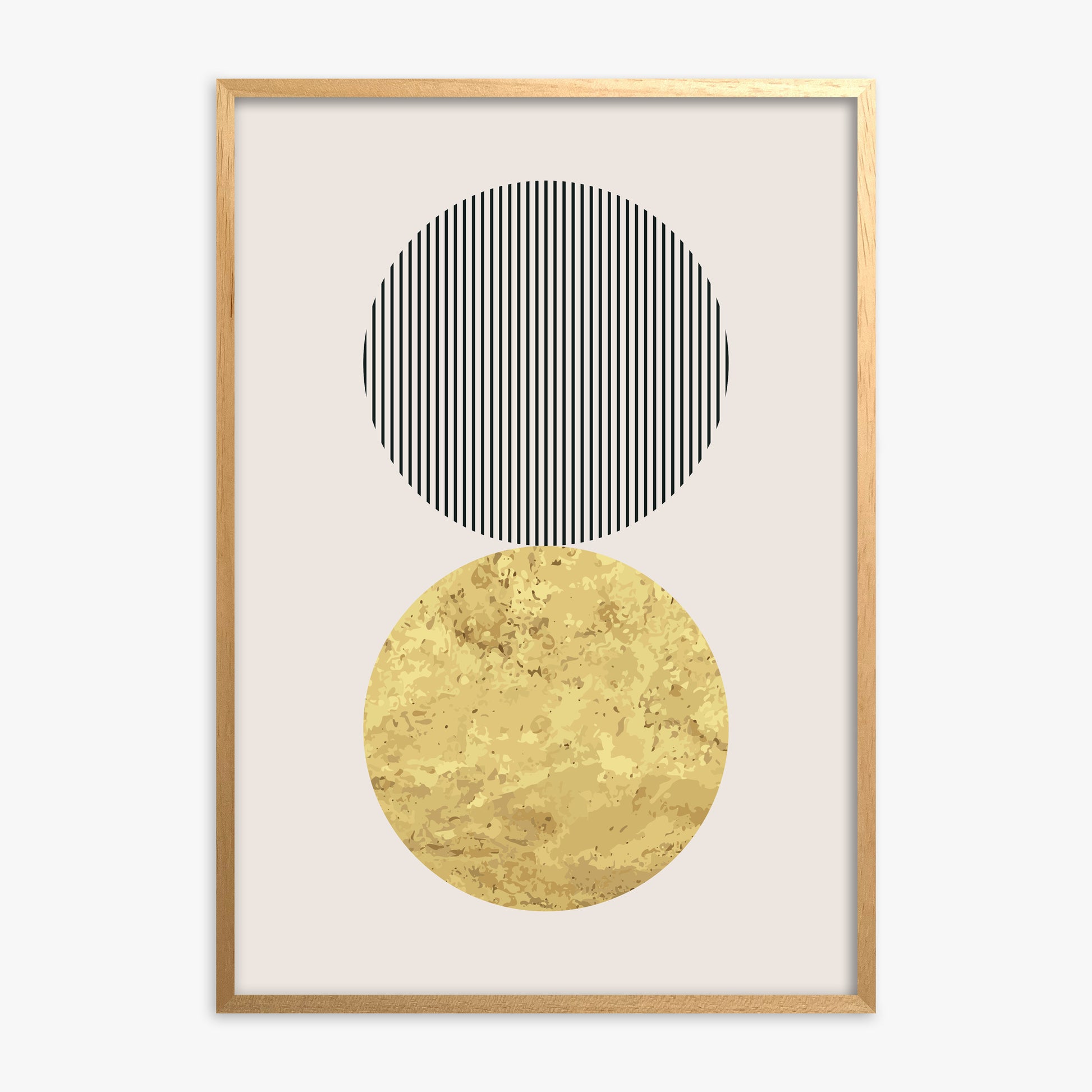 Eclipsed Gold, Oak Framed Poster With Oak Frame