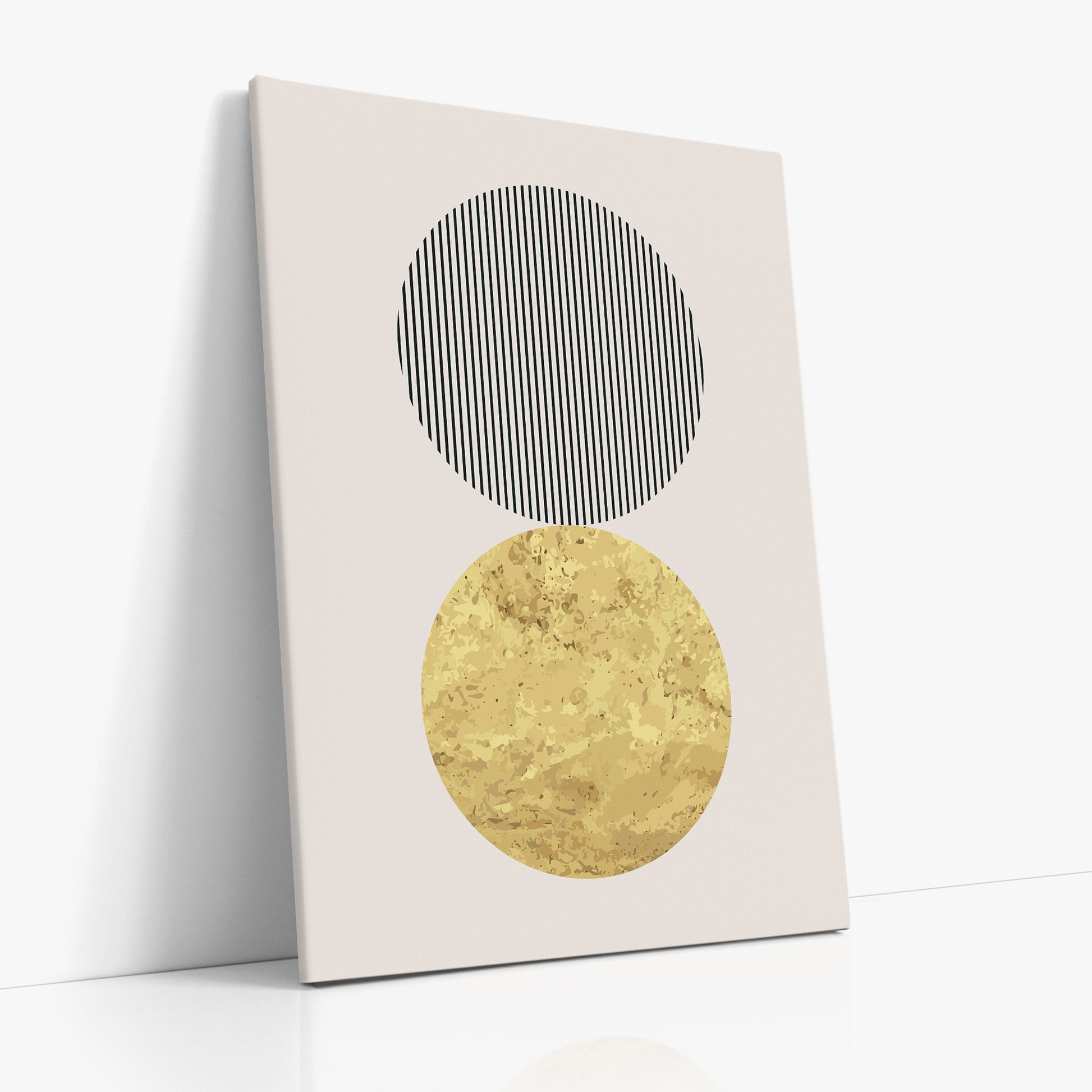 Eclipsed Gold, 70x100cm Satin Canvas Art Reproduction Left Angle
