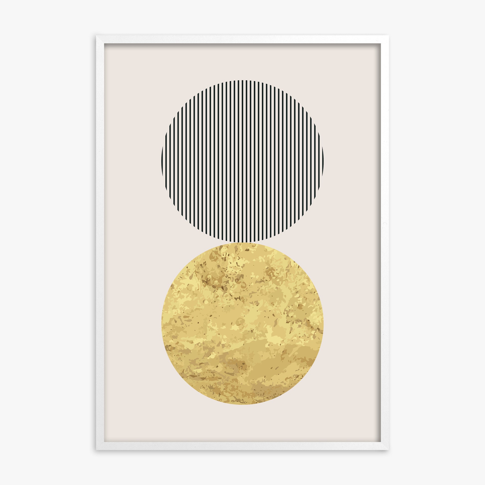 Eclipsed Gold, White Framed Poster With White Frame
