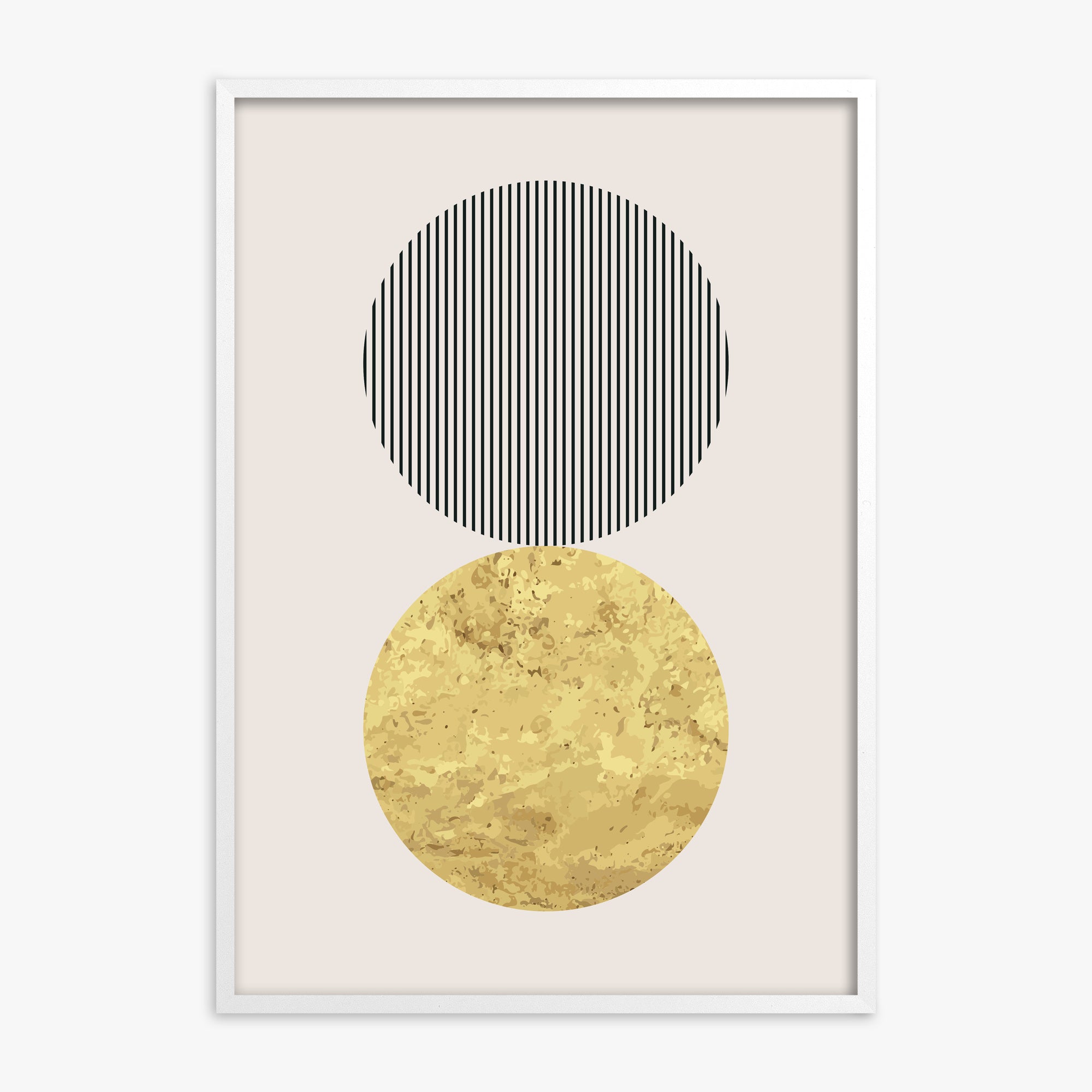 Eclipsed Gold, White Framed Poster With White Frame