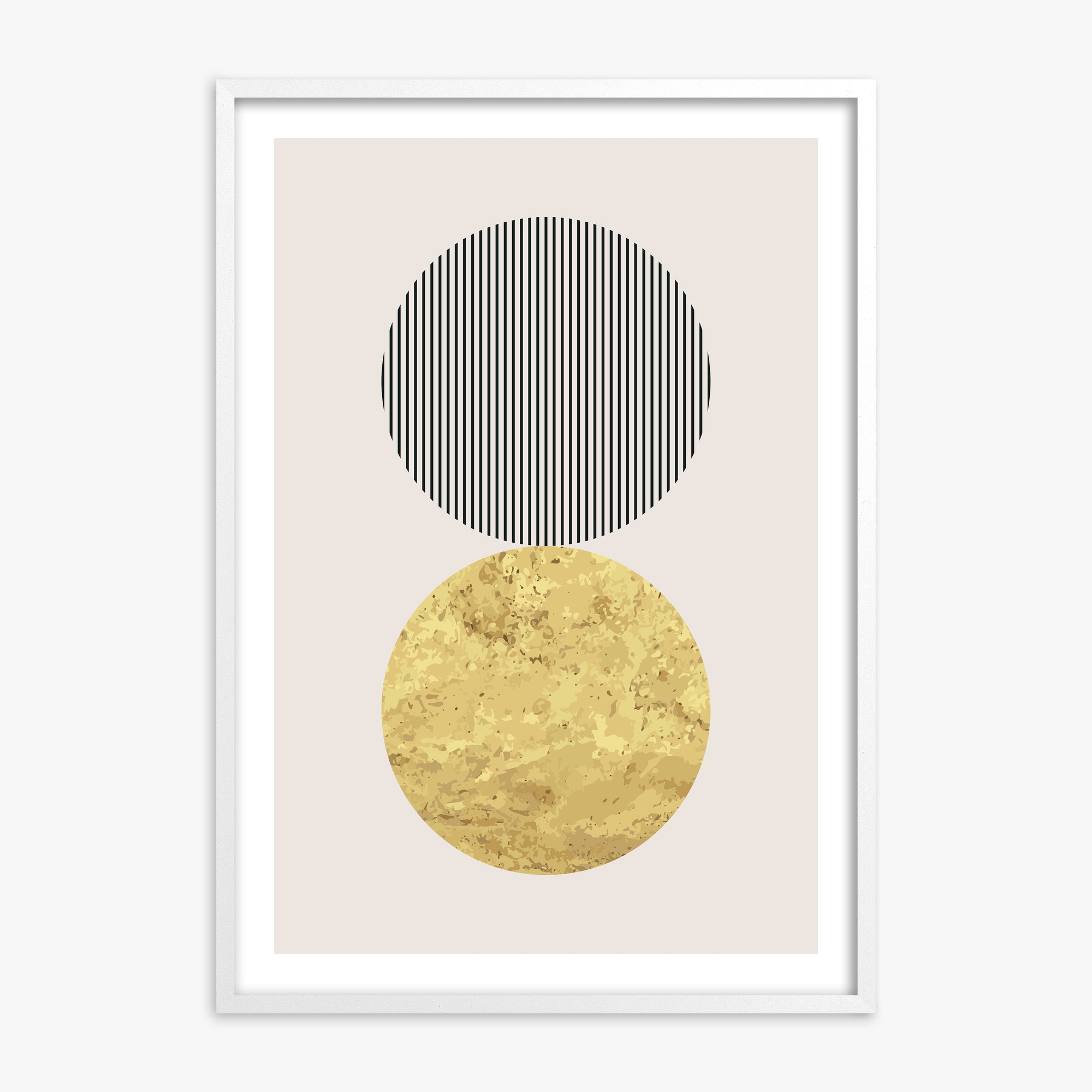 Eclipsed Gold, White Framed Poster With White Frame