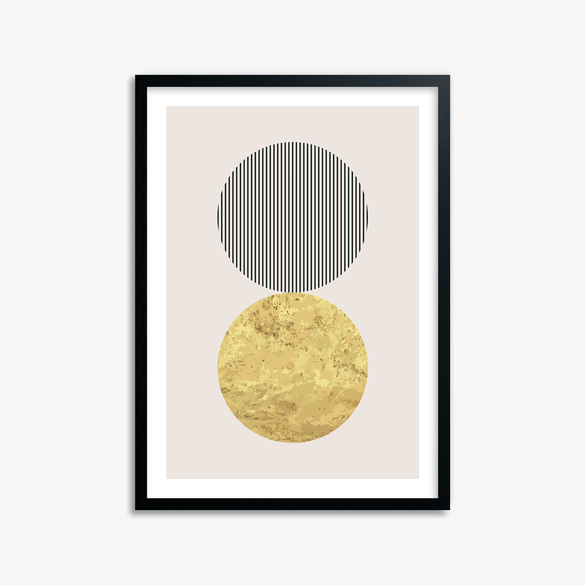 Eclipsed Gold, 50x70cm Black Framed Art Reproduction