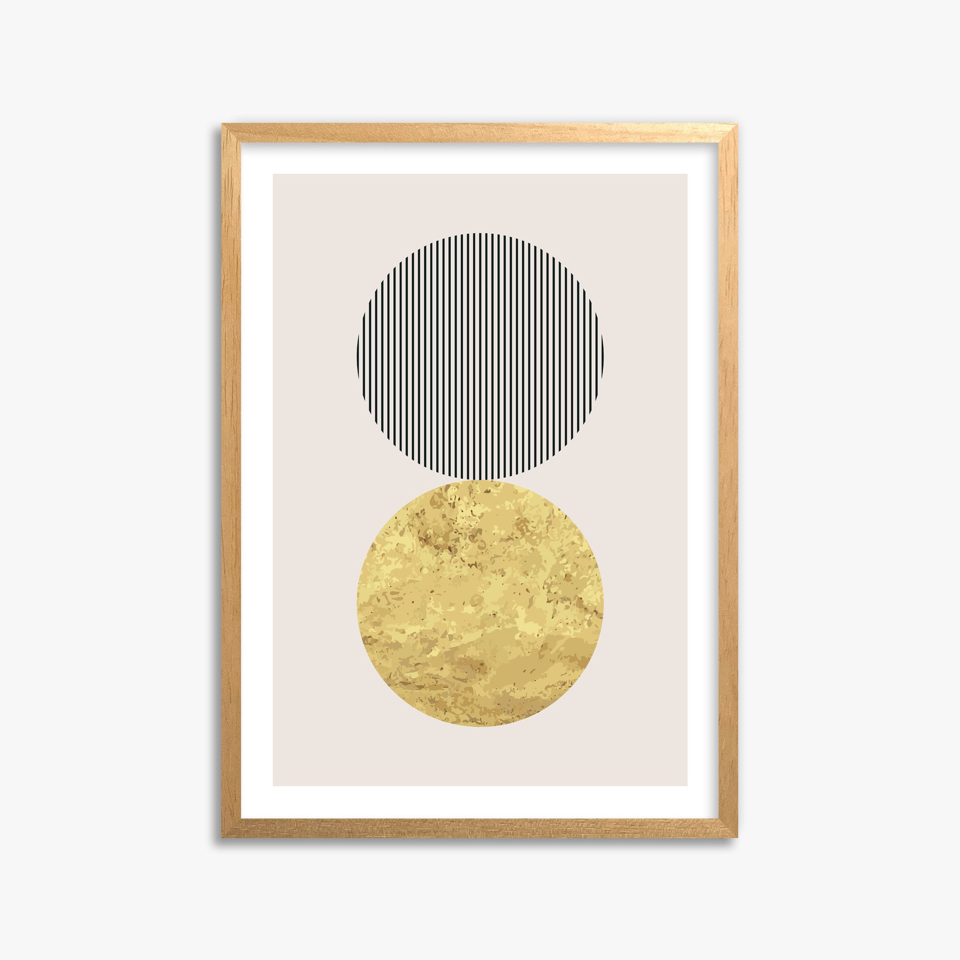 Eclipsed Gold, 50x70cm Oak Framed Art Reproduction