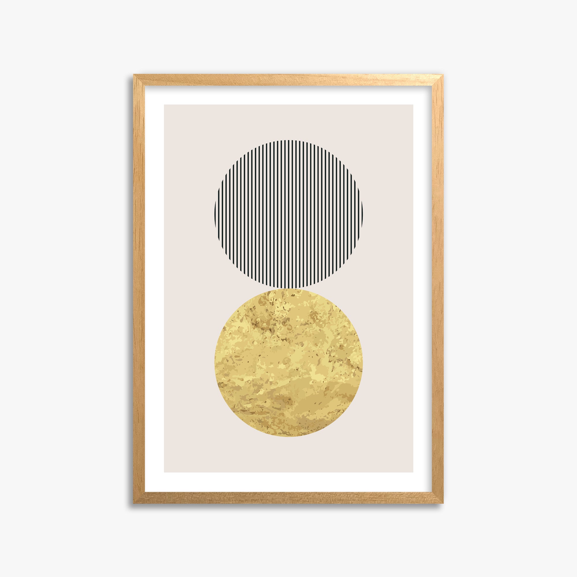 Eclipsed Gold, 50x70cm Oak Framed Art Reproduction