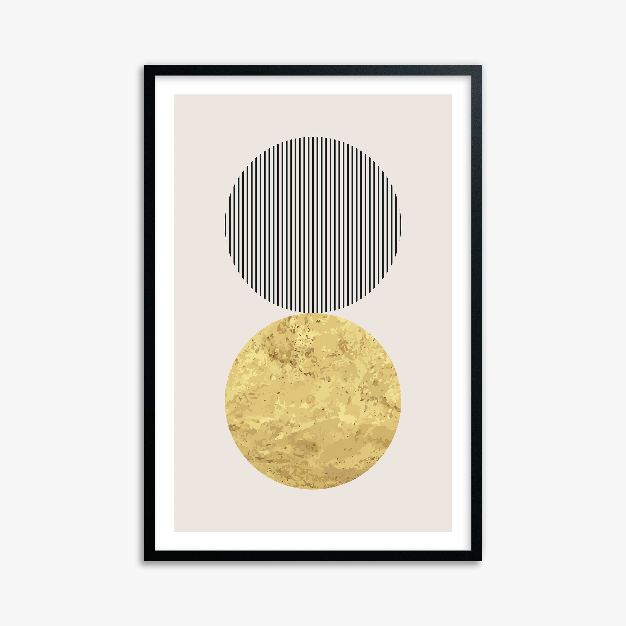 Eclipsed Gold, 61x91cm Black Framed Art Reproduction