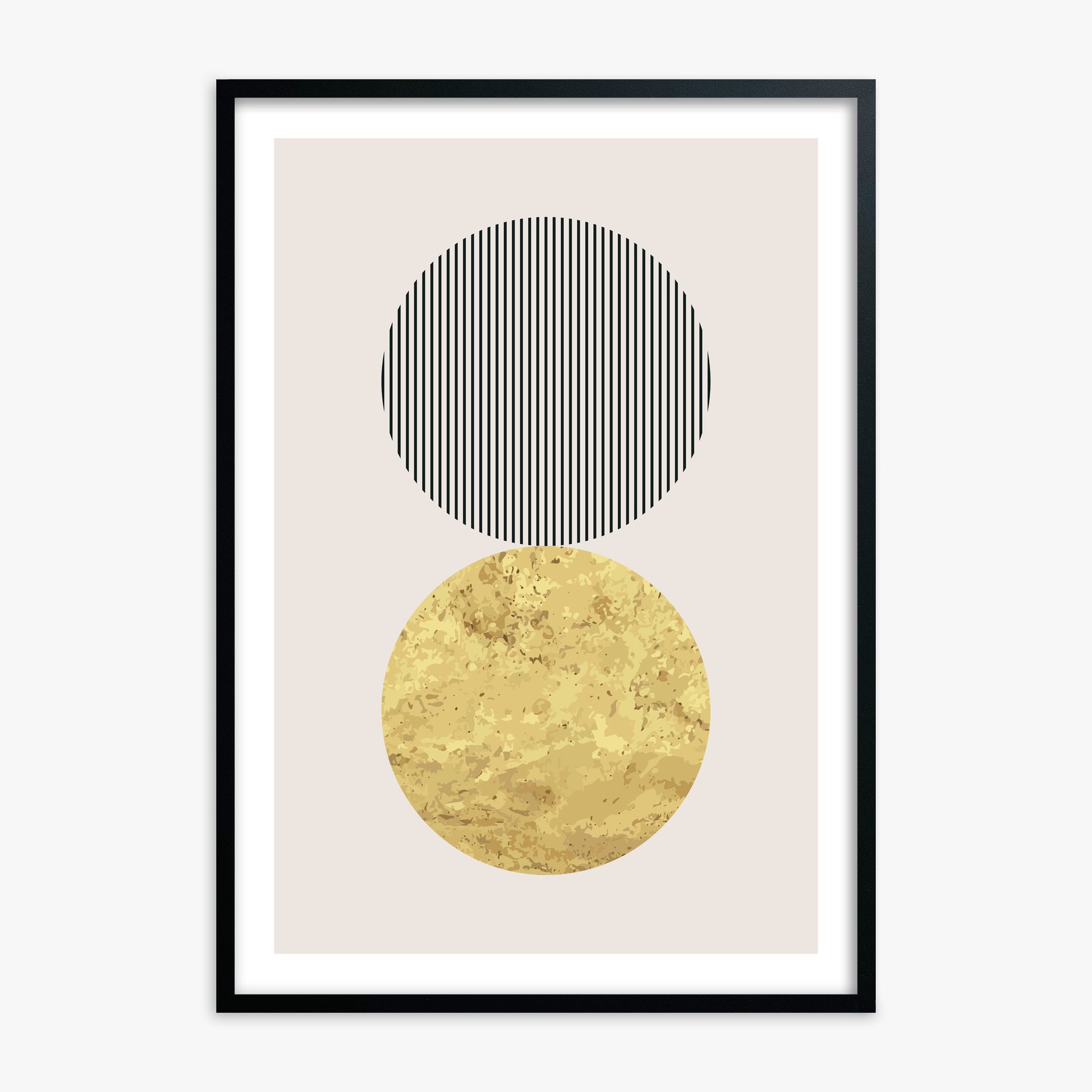 Eclipsed Gold, 70x100cm Black Framed Art Reproduction