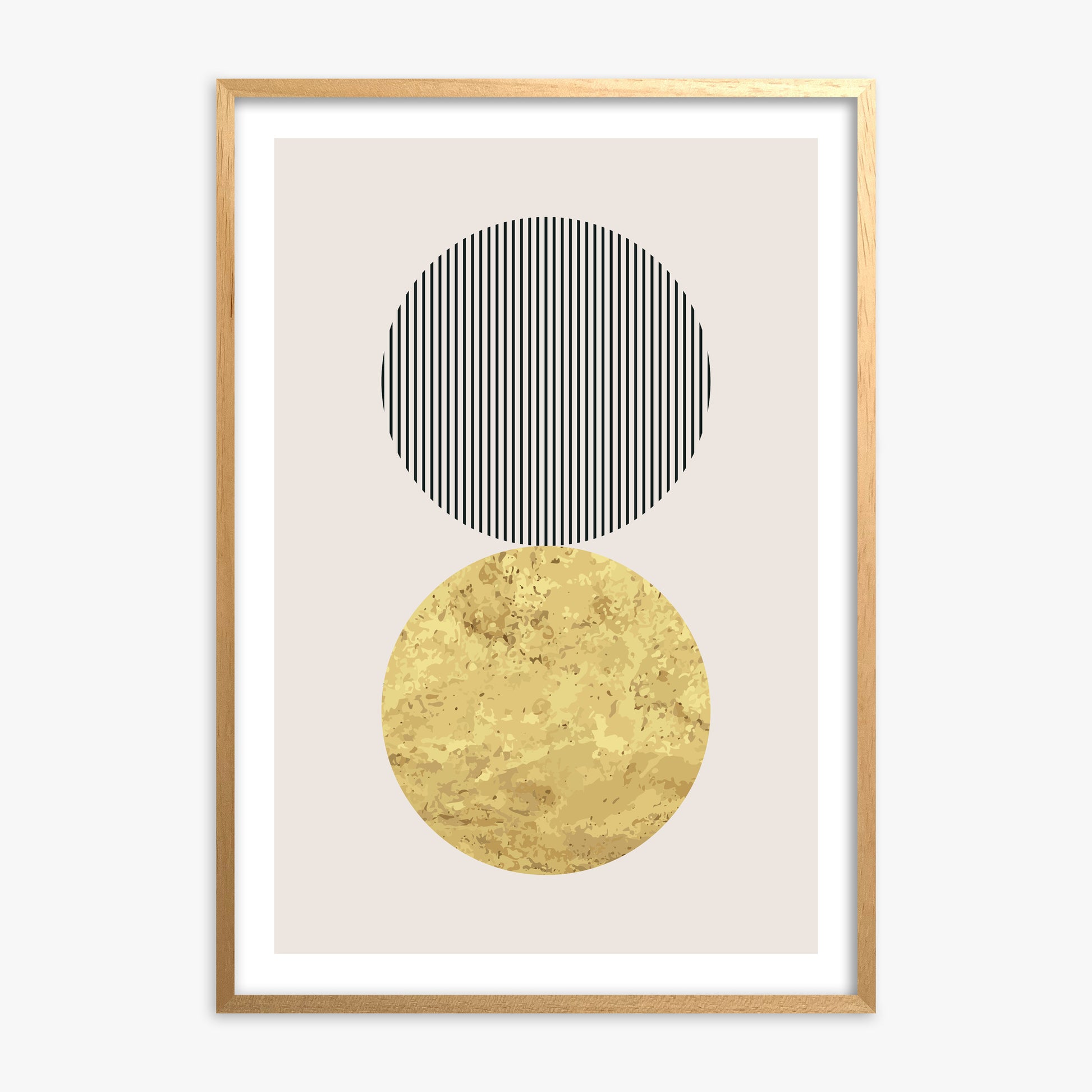 Eclipsed Gold, 70x100cm Oak Framed Art Reproduction