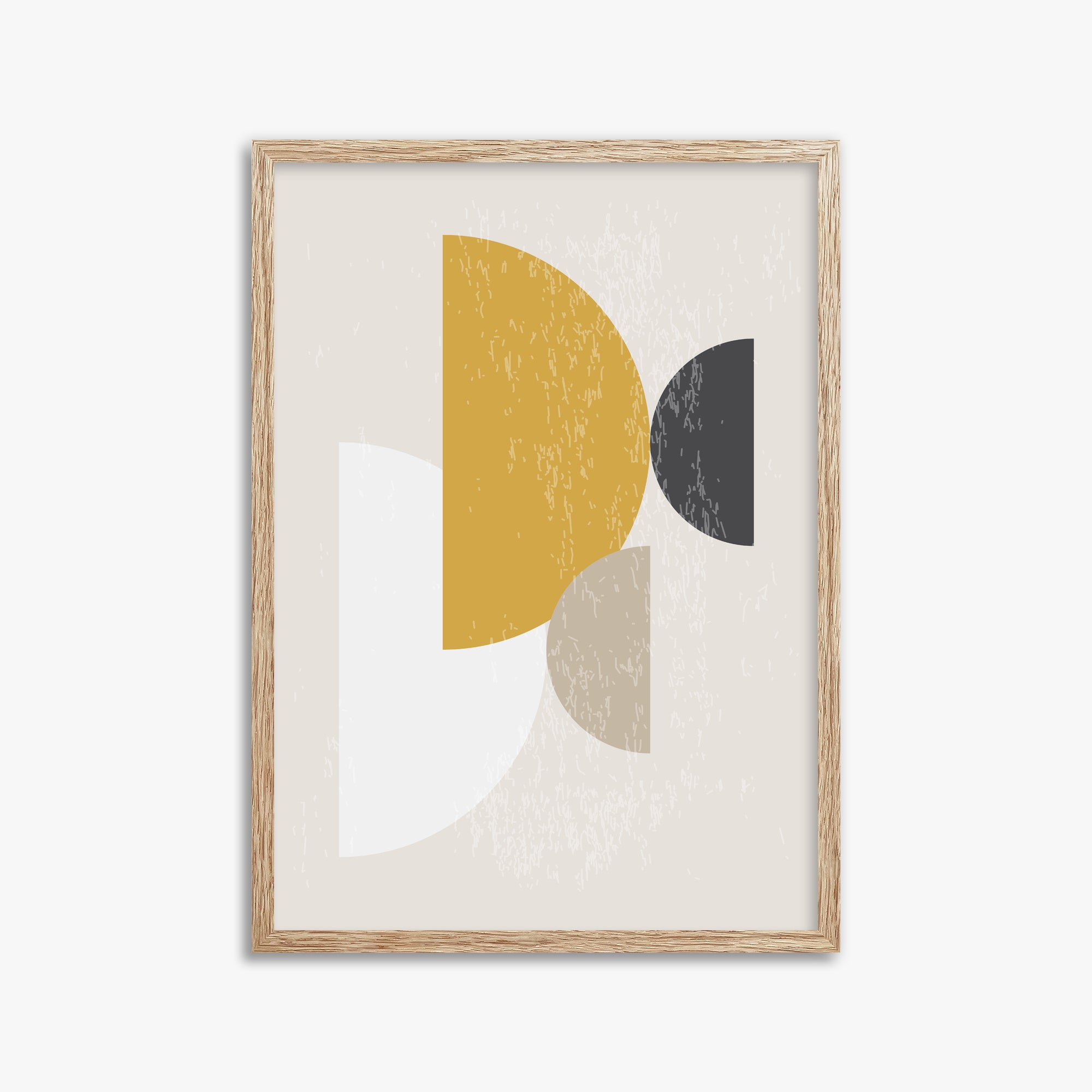Harvest Overlap, 50x70cm Framed Poster With Raw Oak Frame