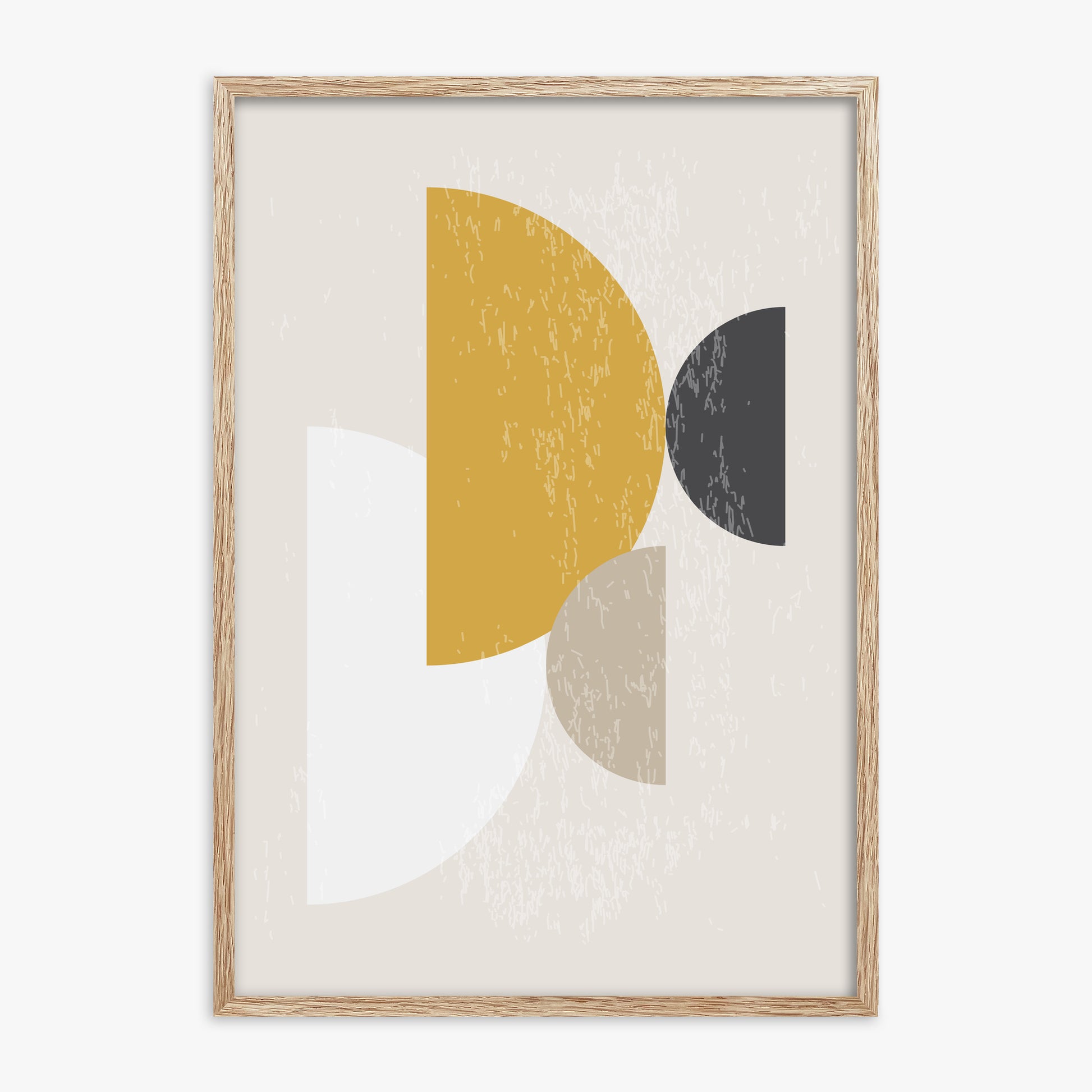 Harvest Overlap, 70x100cm Framed Poster With Raw Oak Frame