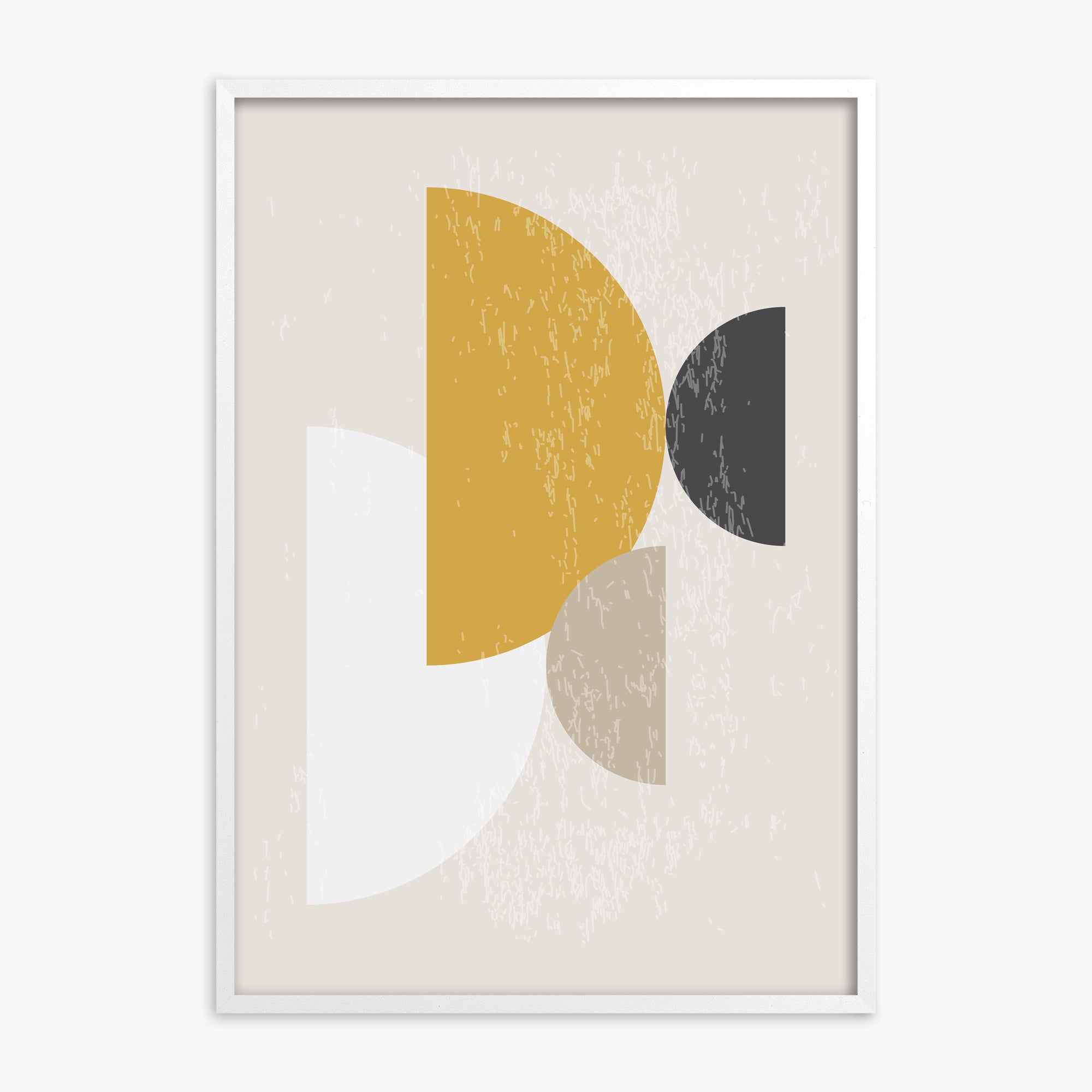 Harvest Overlap, White Framed Poster With White Frame
