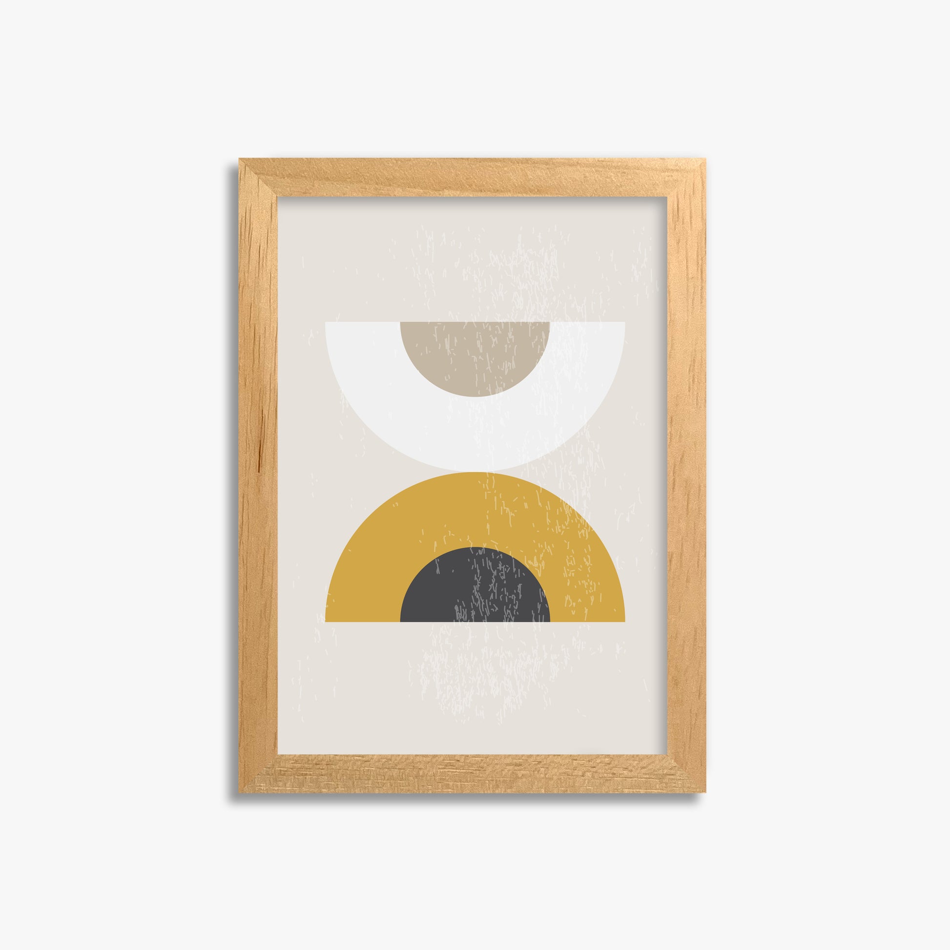 Geometric Balance, 21x30cm Framed Poster With Oak Frame