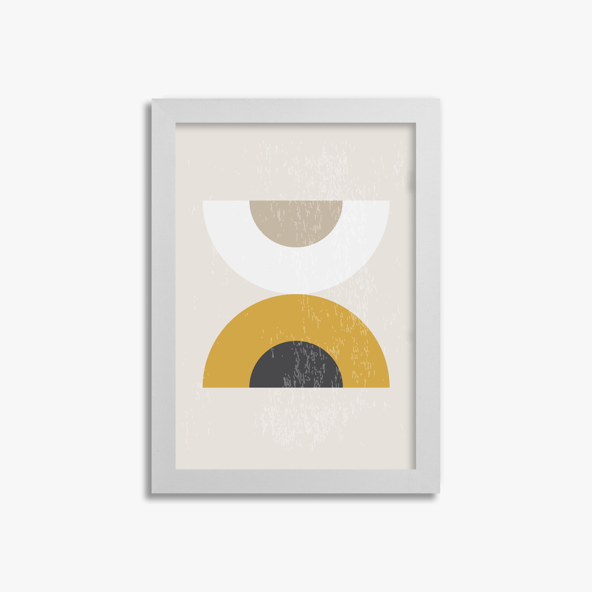 Geometric Balance, 21x30cm Framed Poster With White Frame