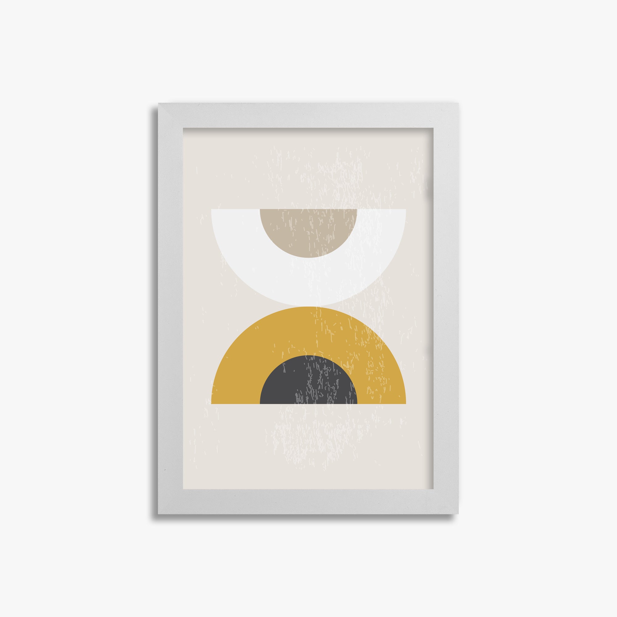 Geometric Balance, 21x30cm Framed Poster With White Frame