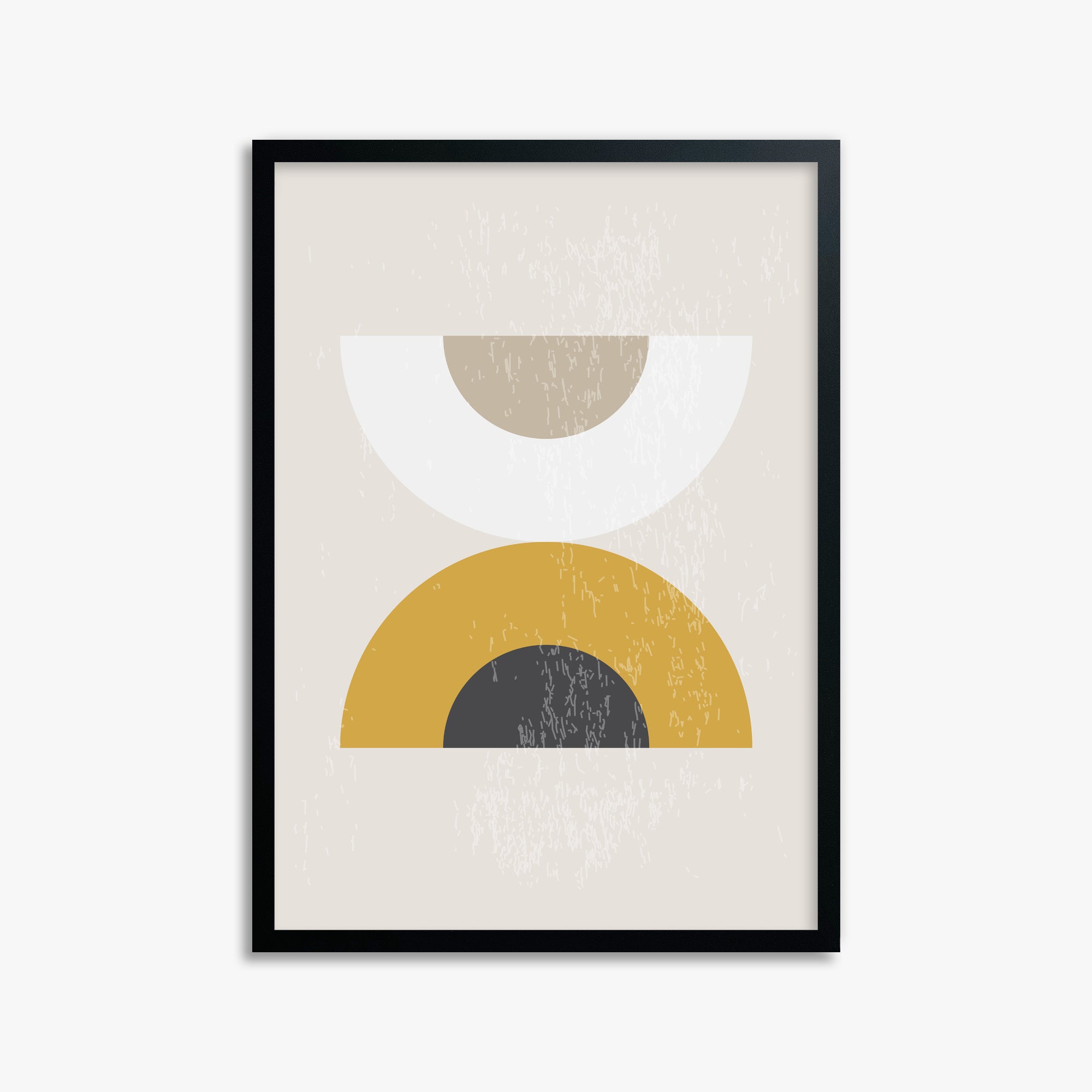 Geometric Balance, 50x70cm Framed Poster With Black Frame