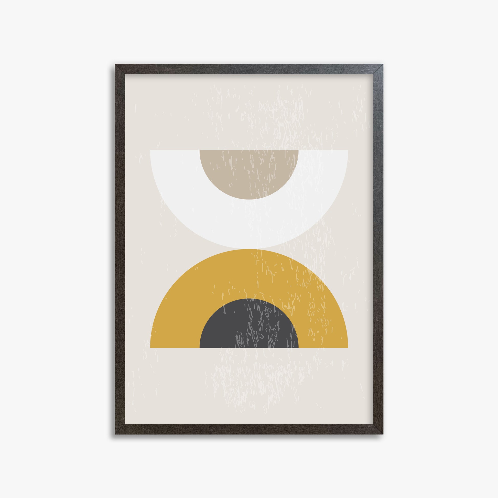 Geometric Balance, 50x70cm Framed Poster With Espresso Frame