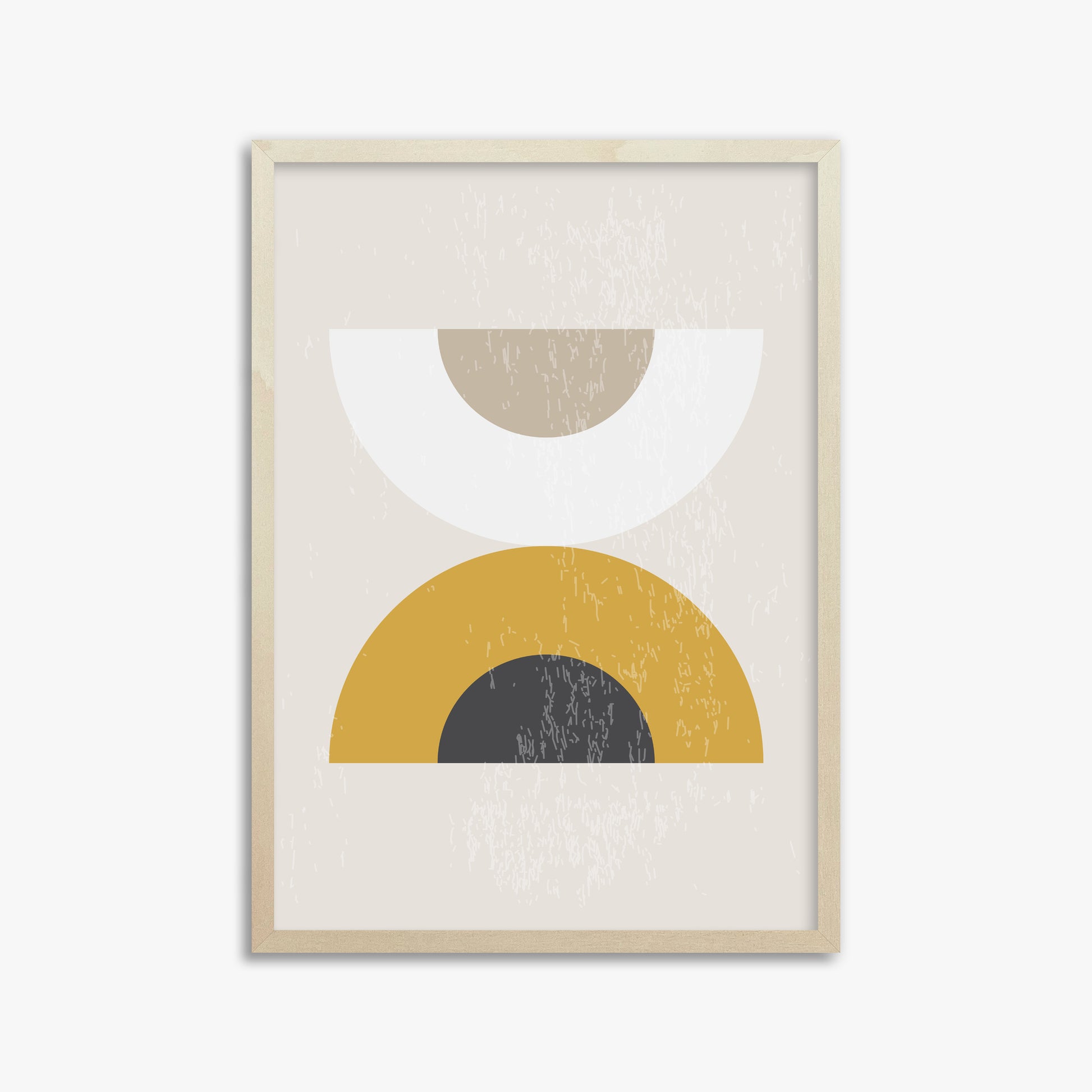 Geometric Balance, 50x70cm Framed Poster With Lime Wood Frame
