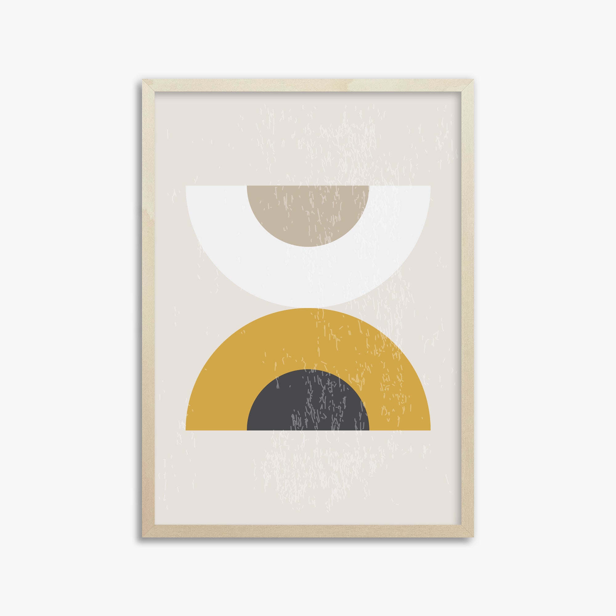 Geometric Balance, 50x70cm Framed Poster With Lime Wood Frame