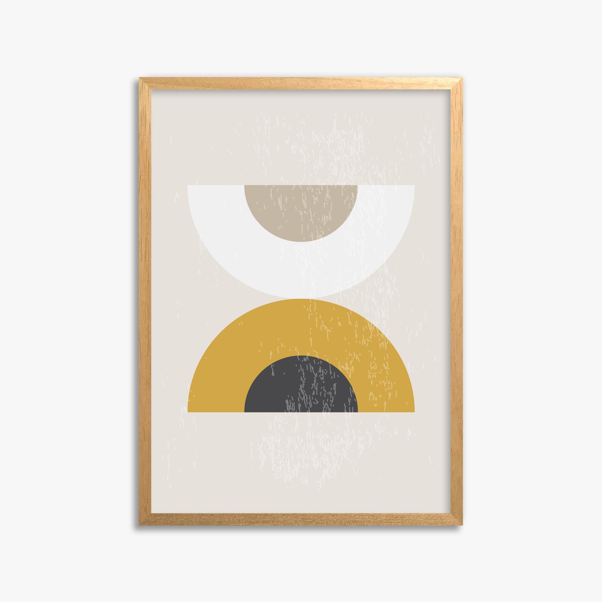 Geometric Balance, 50x70cm Framed Poster With Oak Frame