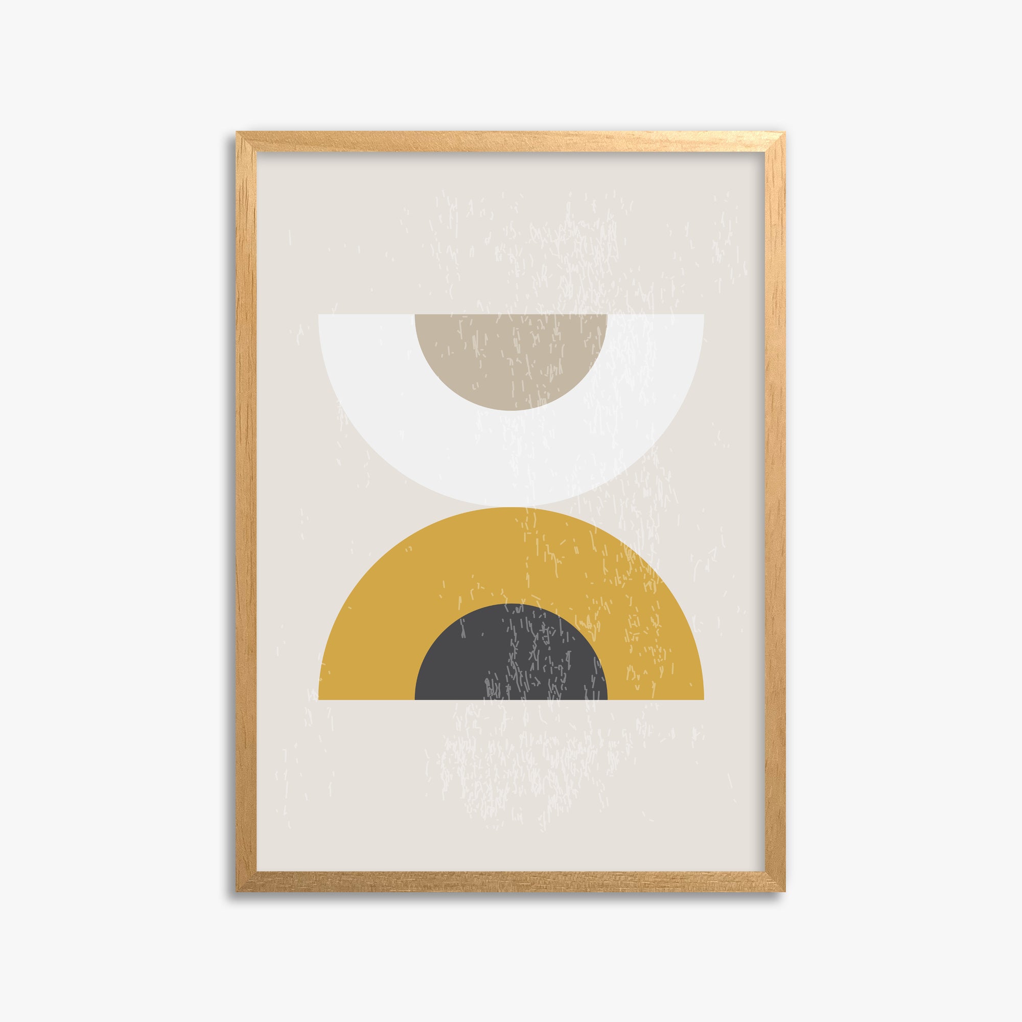 Geometric Balance, 50x70cm Framed Poster With Oak Frame