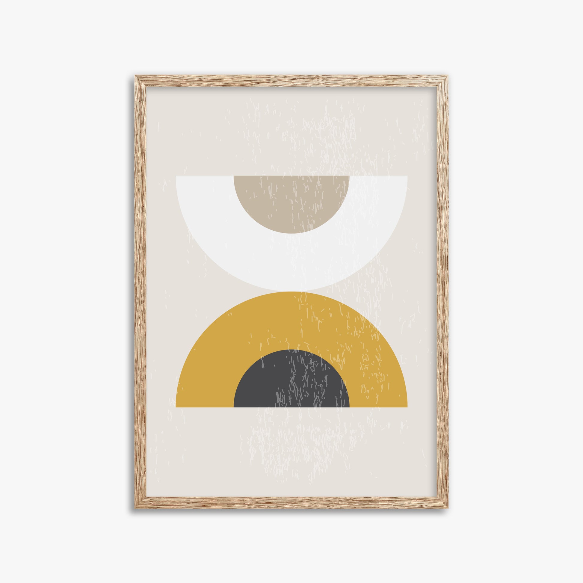 Geometric Balance, 50x70cm Framed Poster With Raw Oak Frame