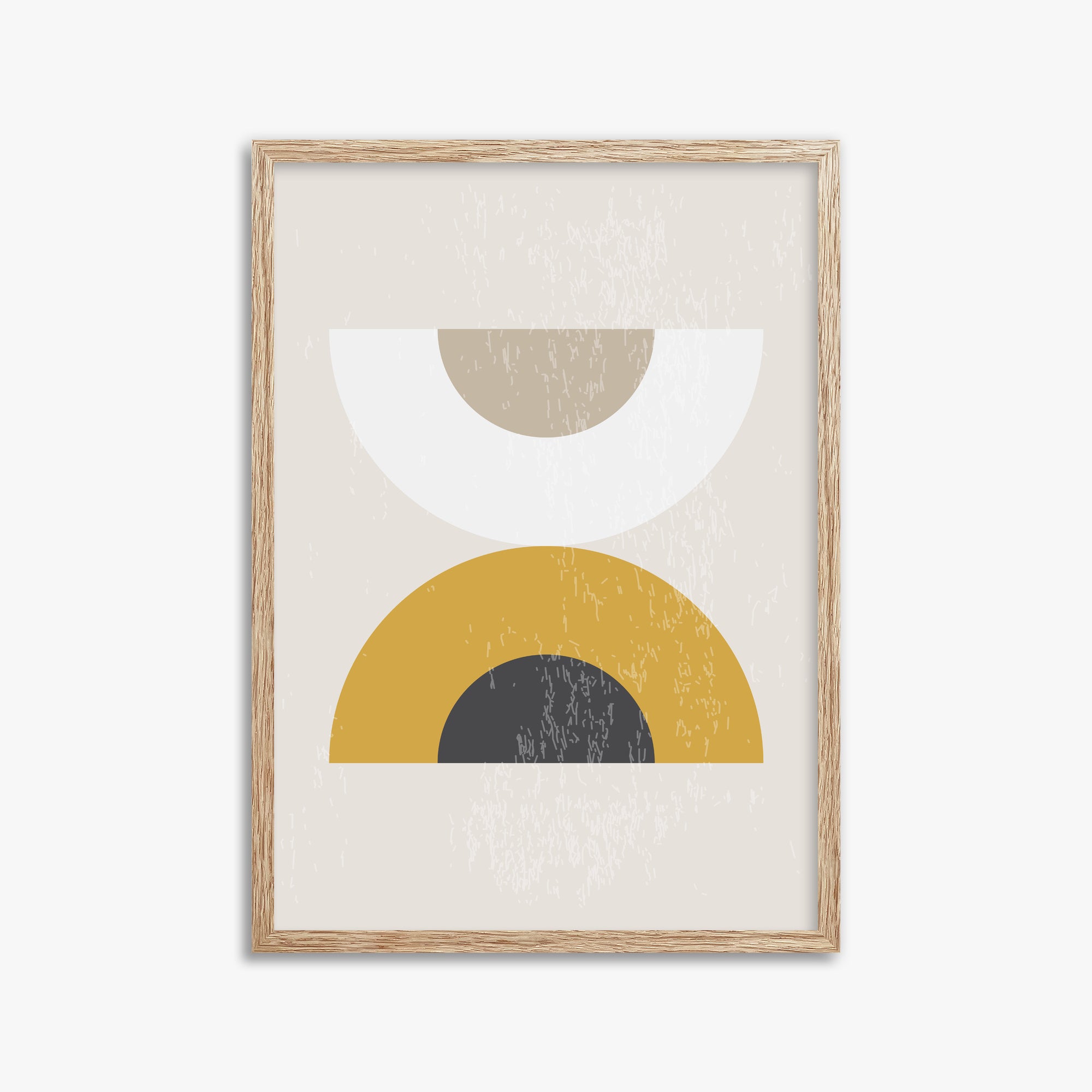 Geometric Balance, 50x70cm Framed Poster With Raw Oak Frame