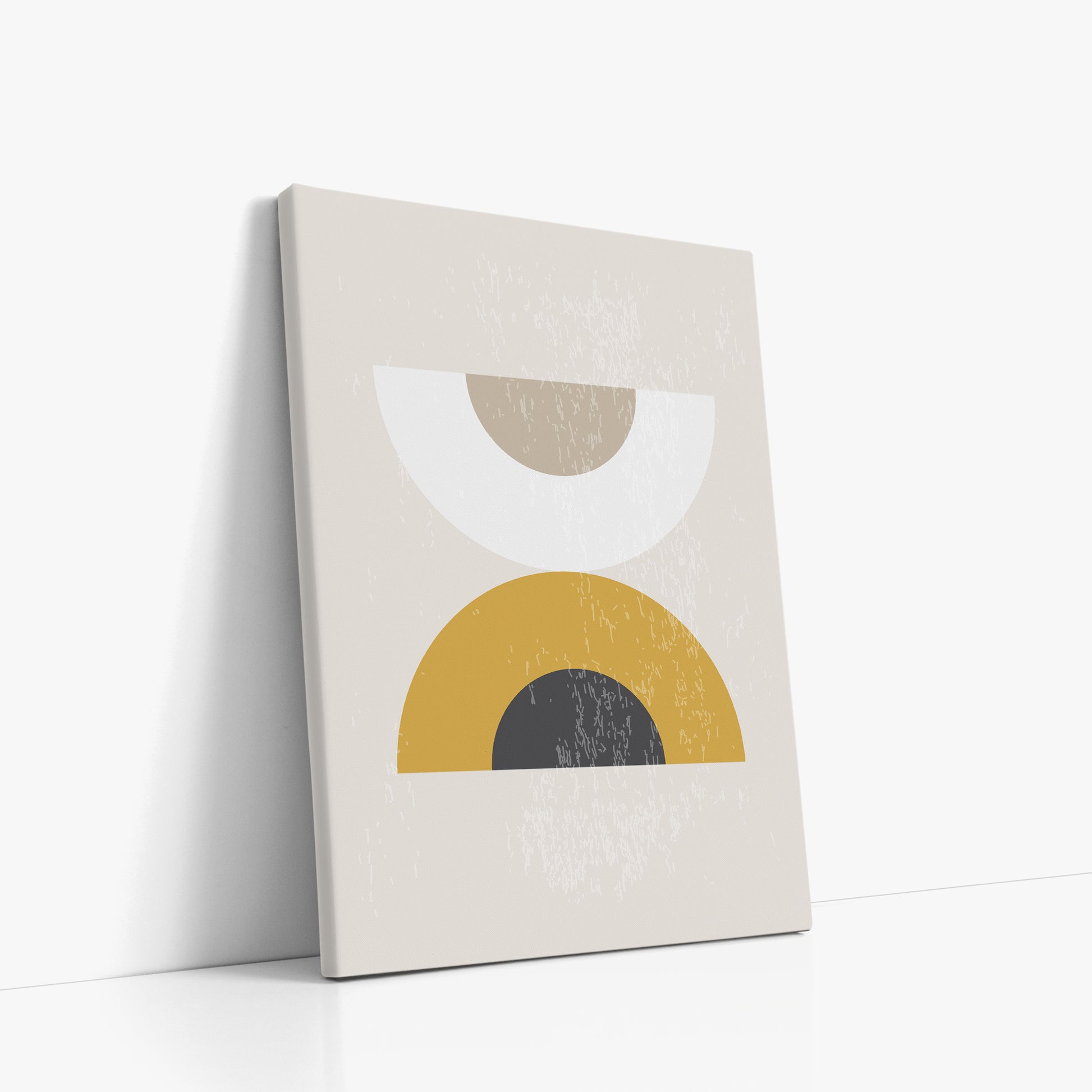 Geometric Balance, 50x70cm Satin Canvas Poster Left Angle