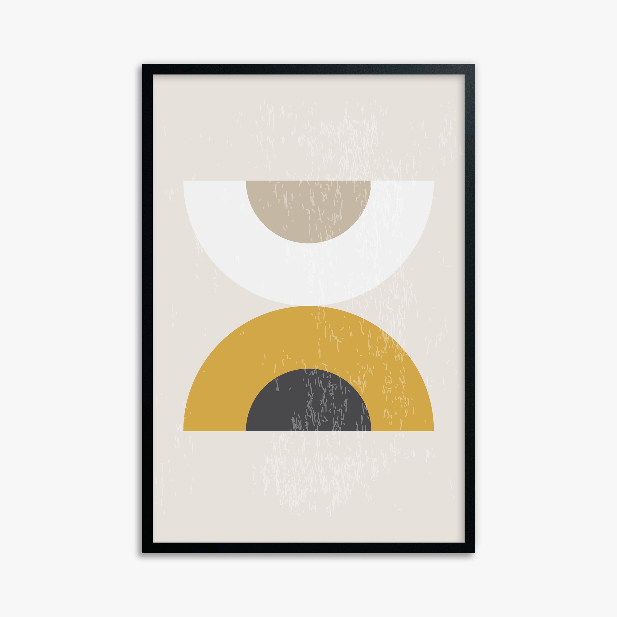 Geometric Balance, 61x91cm Framed Poster With Black Frame