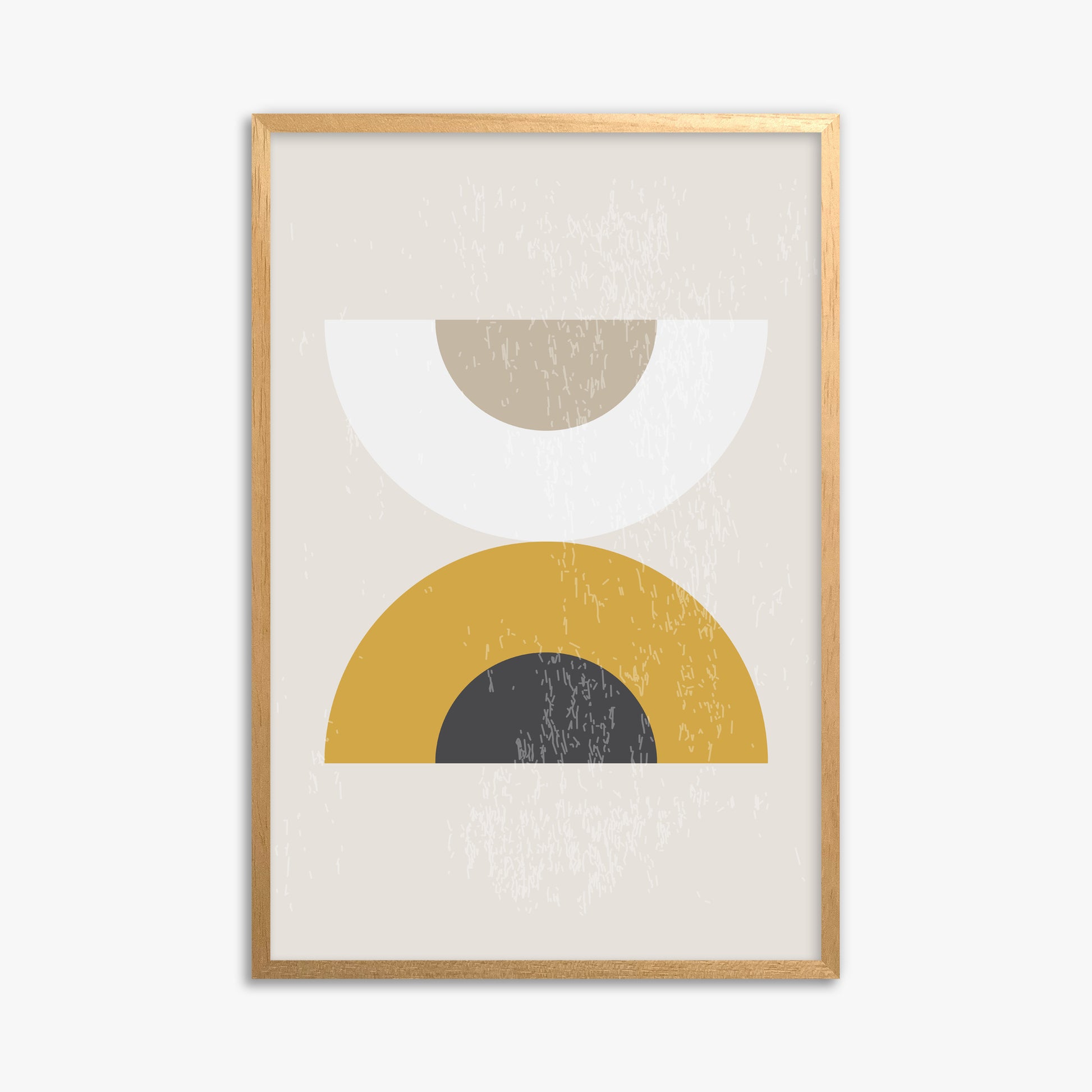 Geometric Balance, 61x91cm Framed Poster With Oak Frame