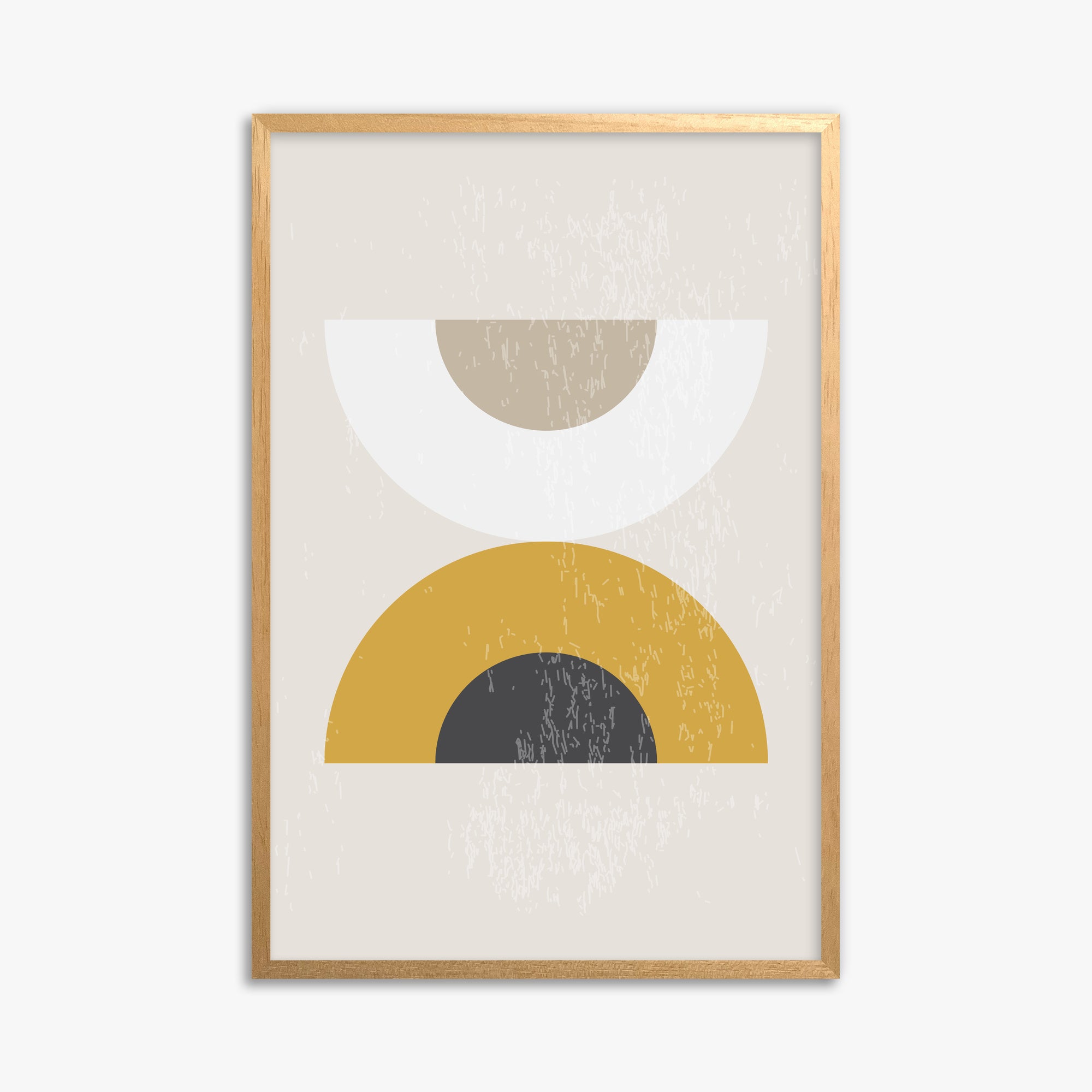 Geometric Balance, 61x91cm Framed Poster With Oak Frame