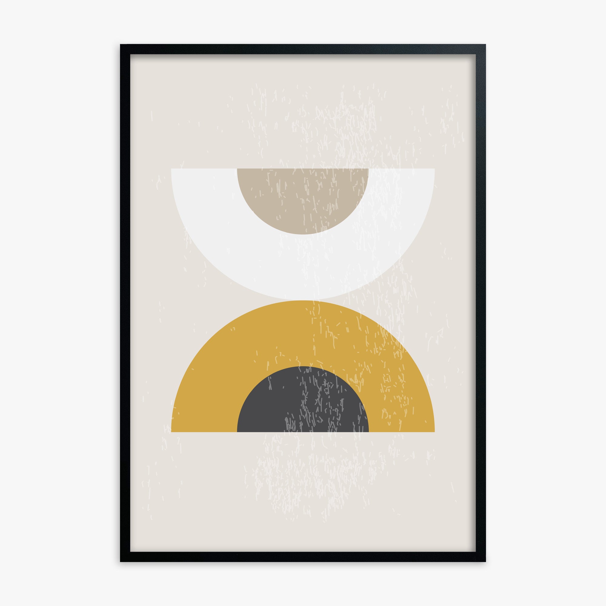 Geometric Balance, Black Framed Poster With Black Frame