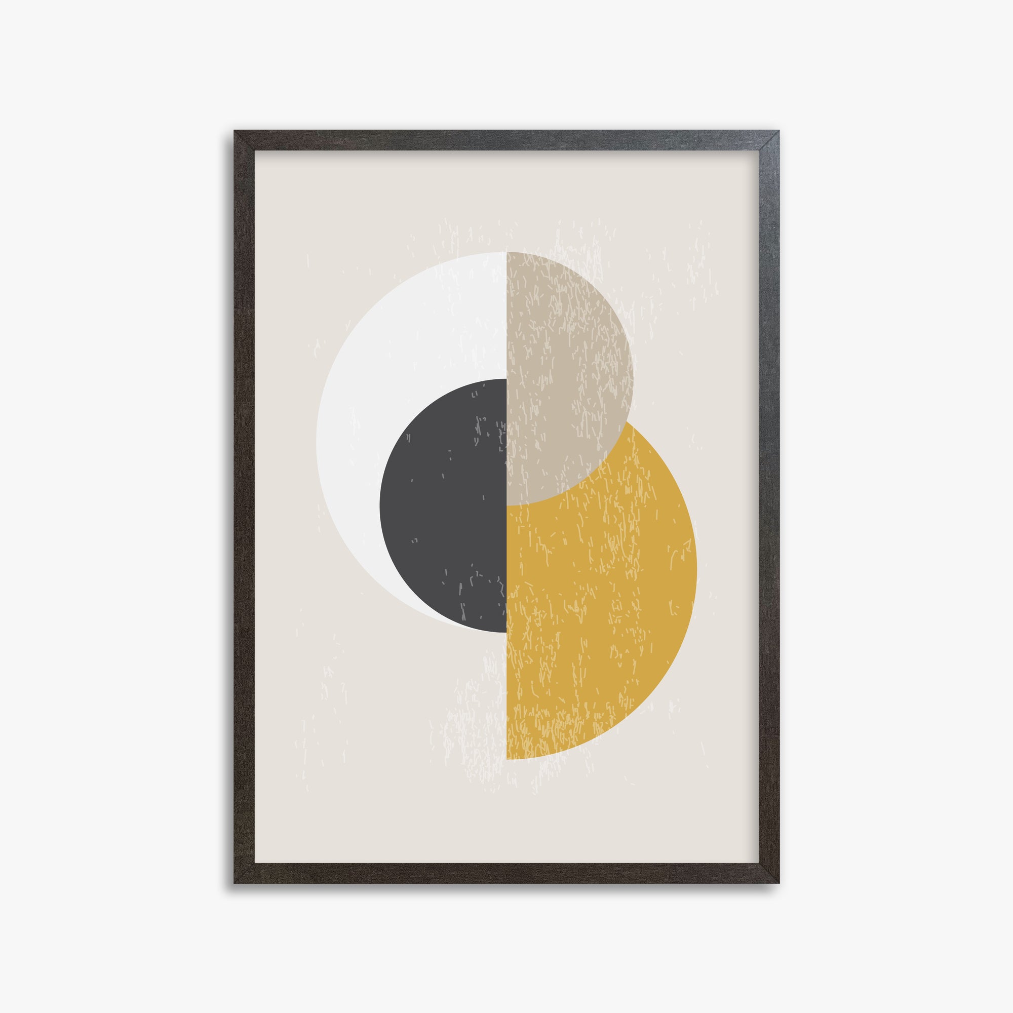 Lunar Phases Balance, 50x70cm Framed Poster With Espresso Frame