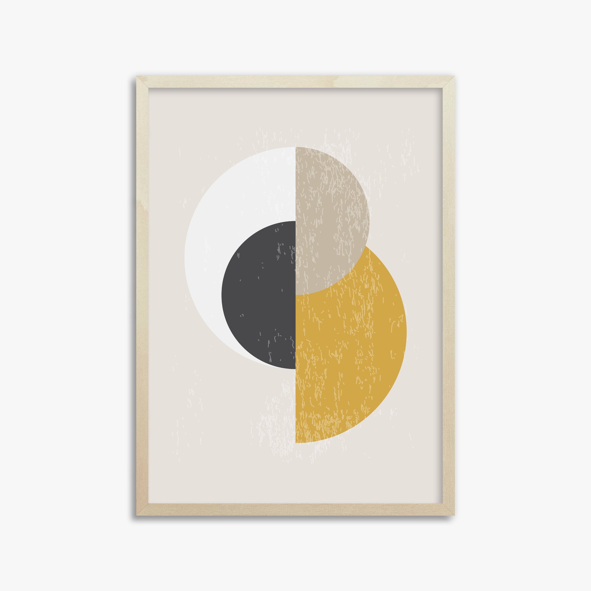 Lunar Phases Balance, 50x70cm Framed Poster With Lime Wood Frame