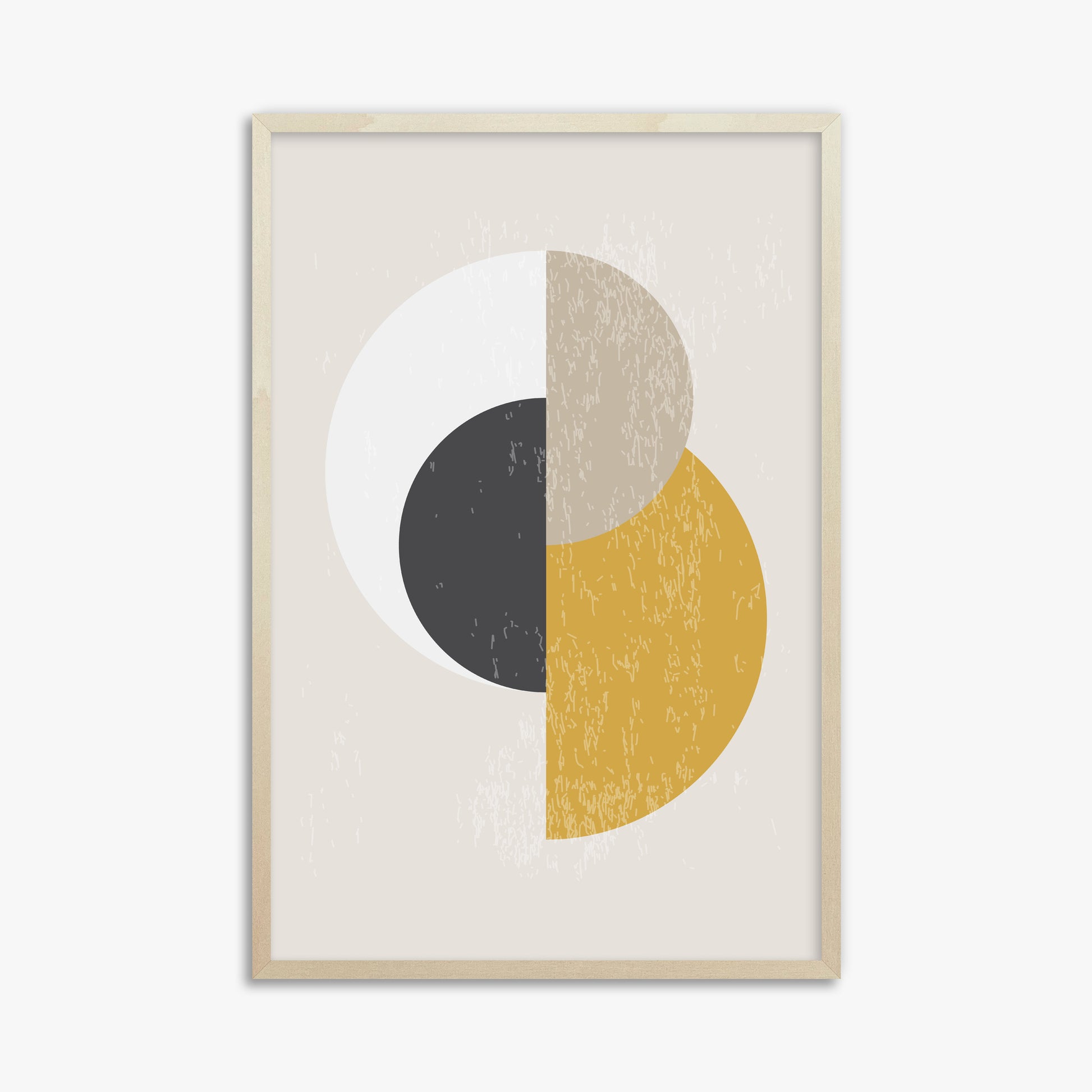 Lunar Phases Balance, 61x91cm Framed Poster With Lime Wood Frame