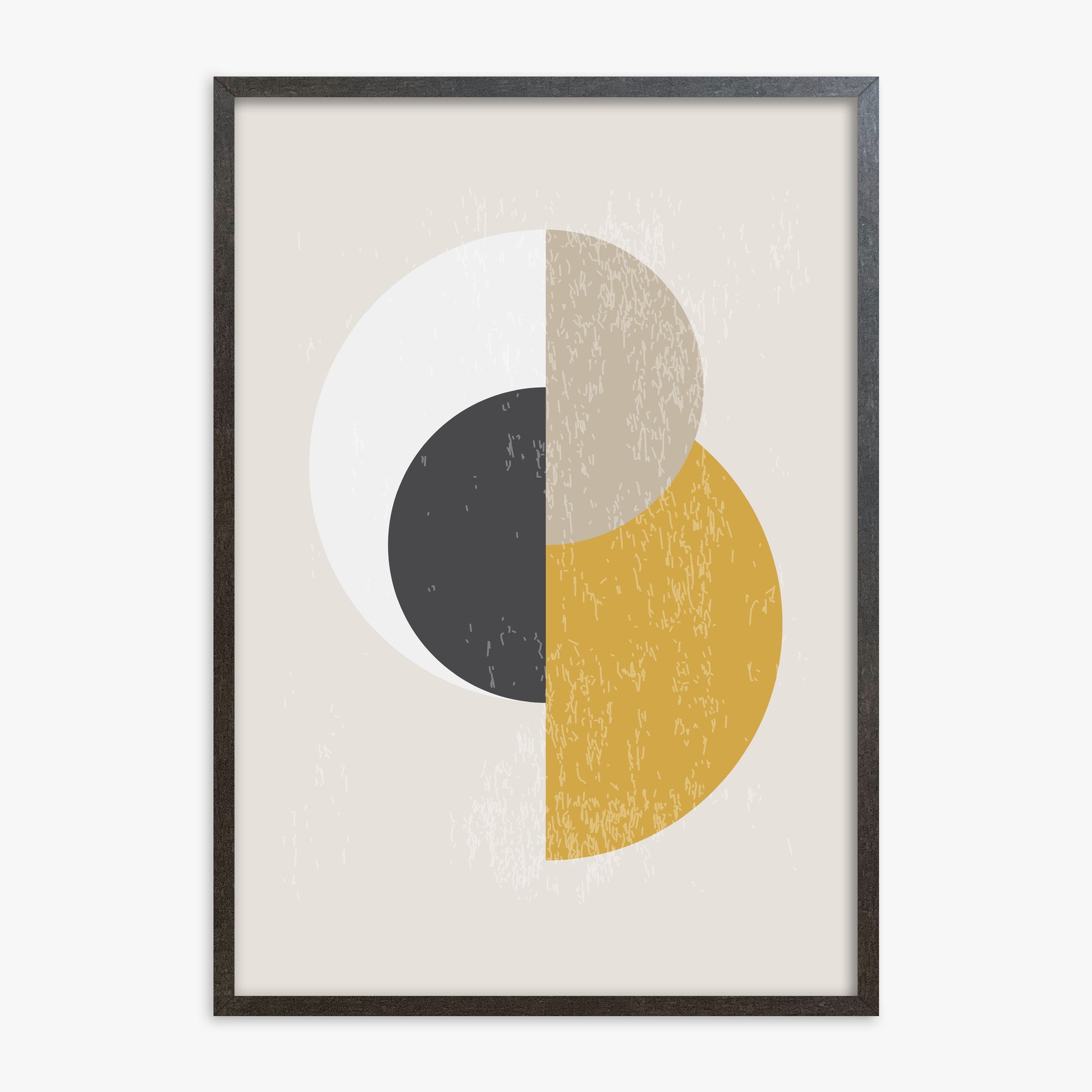 Lunar Phases Balance, 70x100cm Framed Poster With Espresso Frame