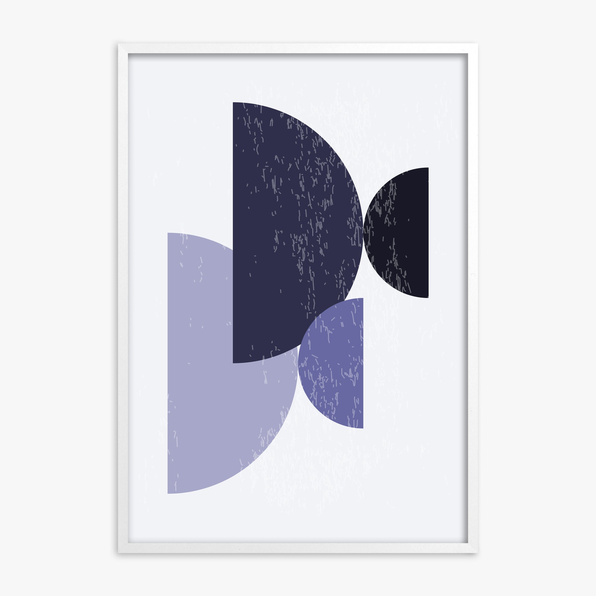Twilight Intersections, White Framed Poster With White Frame