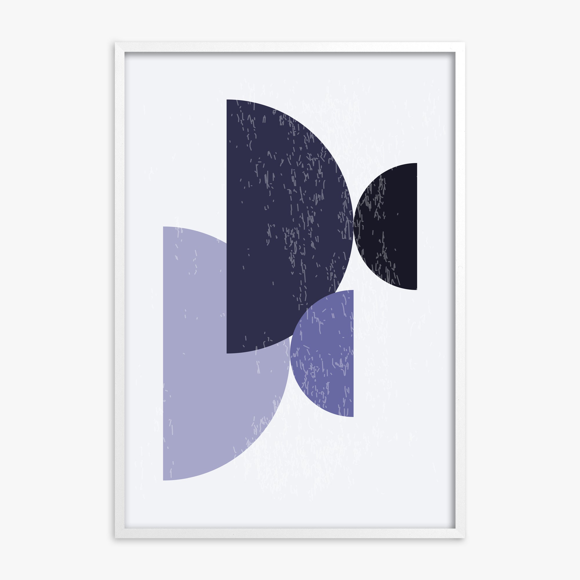 Twilight Intersections, White Framed Poster With White Frame