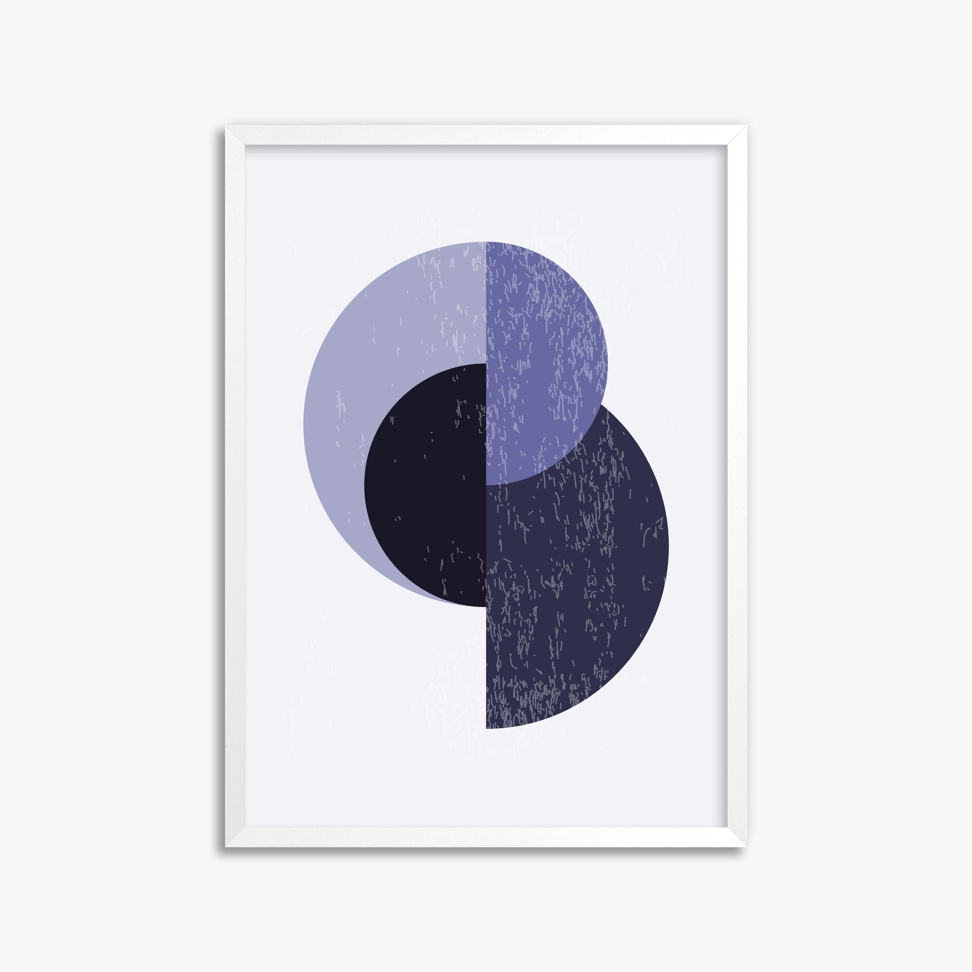 Lunar Eclipse, 50x70cm Framed Poster With White Frame