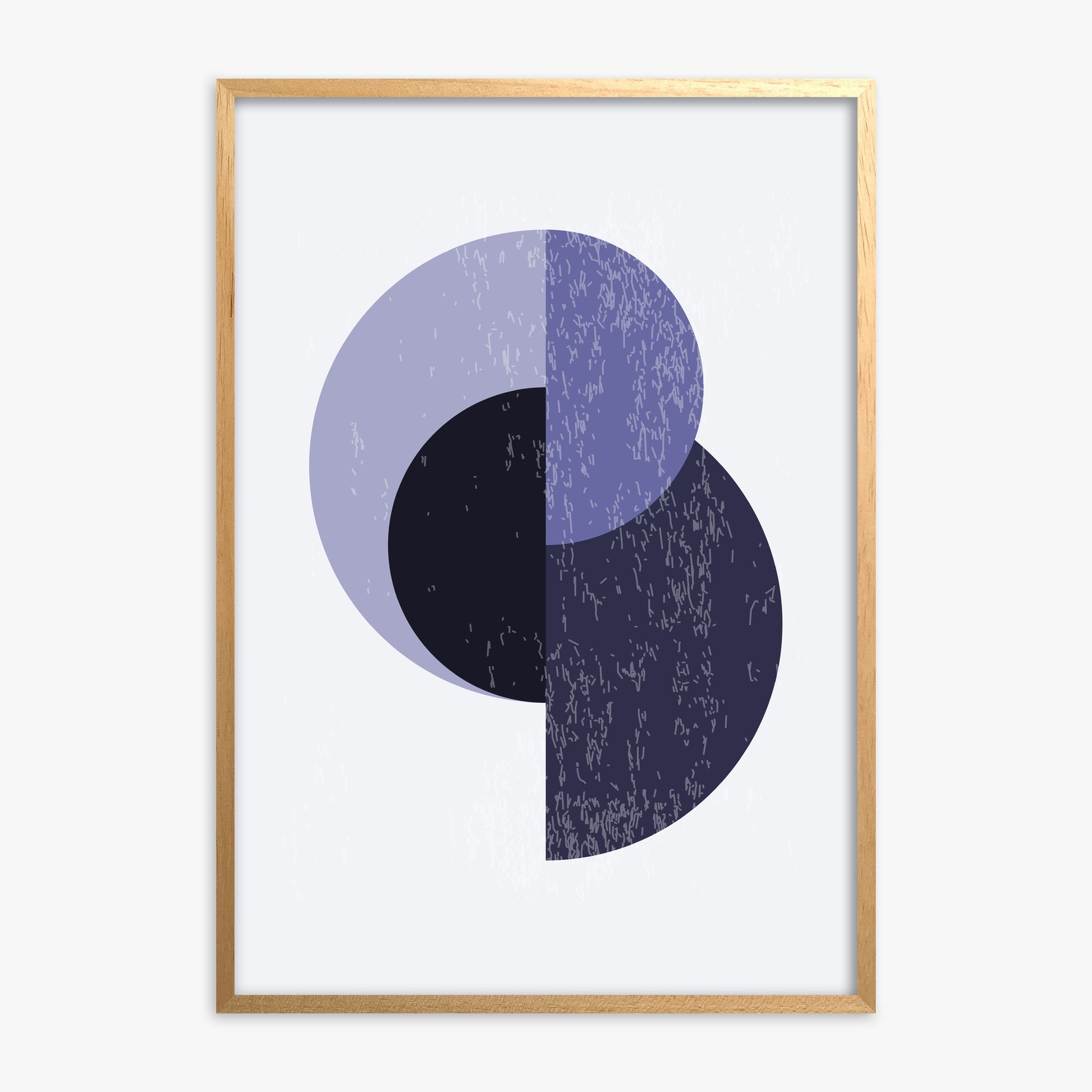 Lunar Eclipse, Oak Framed Poster With Oak Frame