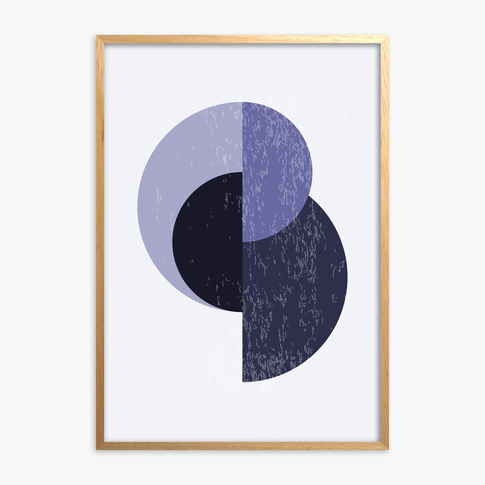 Lunar Eclipse, Oak Framed Poster With Oak Frame