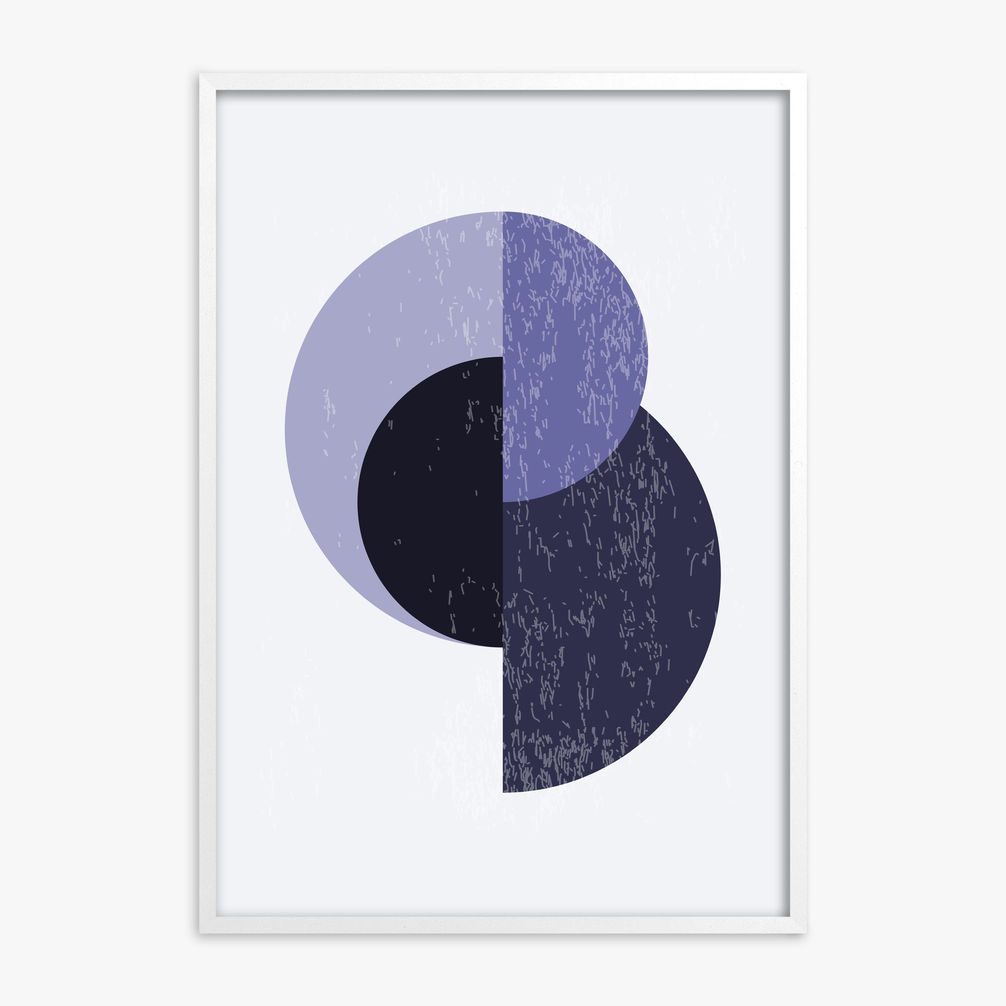 Lunar Eclipse, White Framed Poster With White Frame