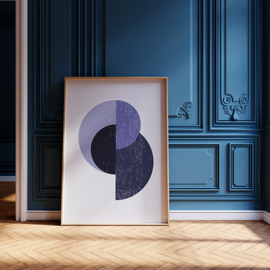Lunar Eclipse, 50x70cm Framed Poster With Black Frame