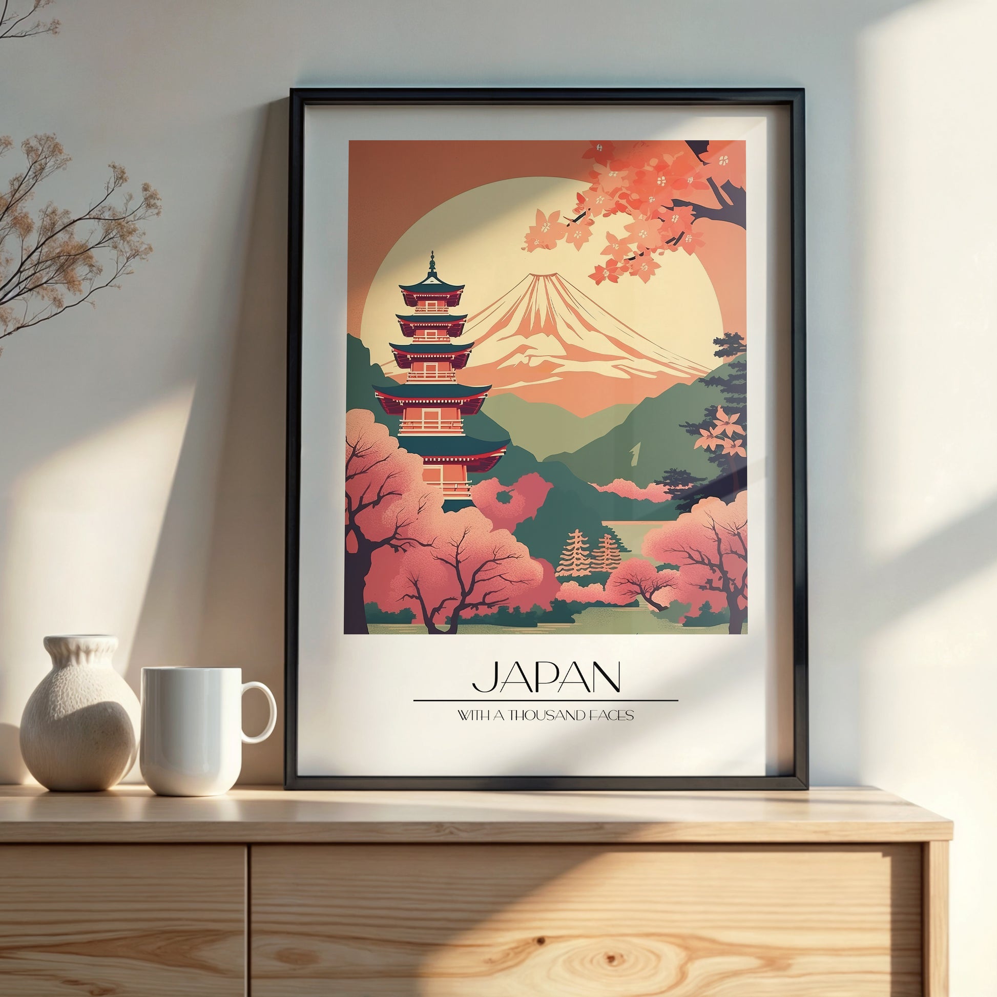 Design Concept No. 22 for Cherry Blossom Fuji Vista Modern Poster Art