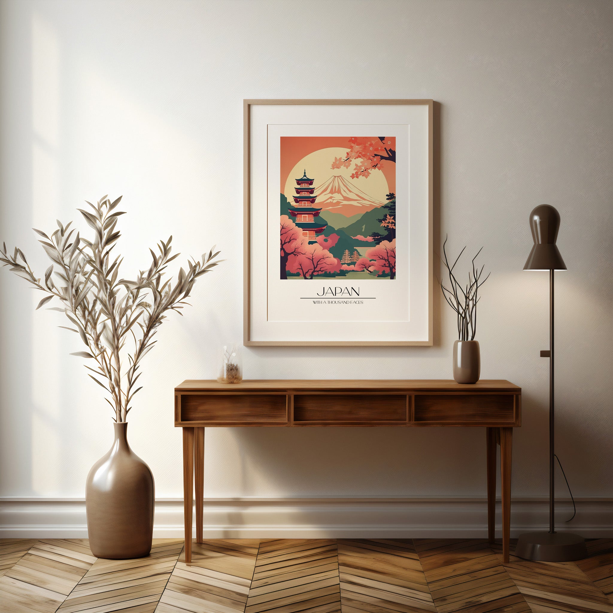 Design Concept No. 37 for Cherry Blossom Fuji Vista Modern Poster Art