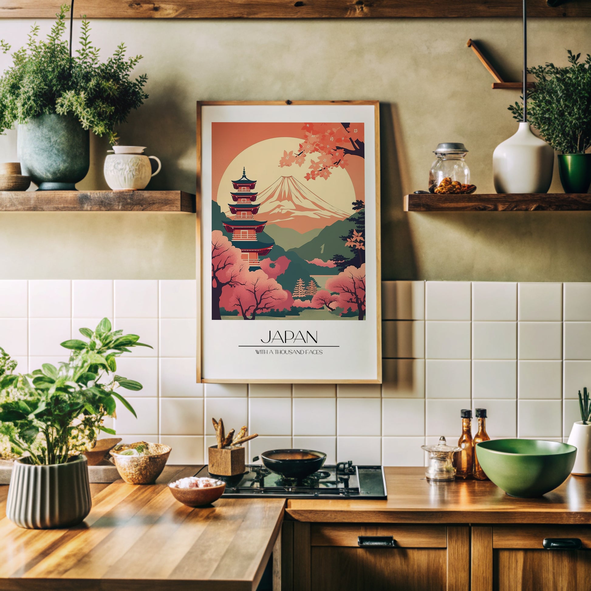 Design Concept No. 41 for Cherry Blossom Fuji Vista Modern Poster Art
