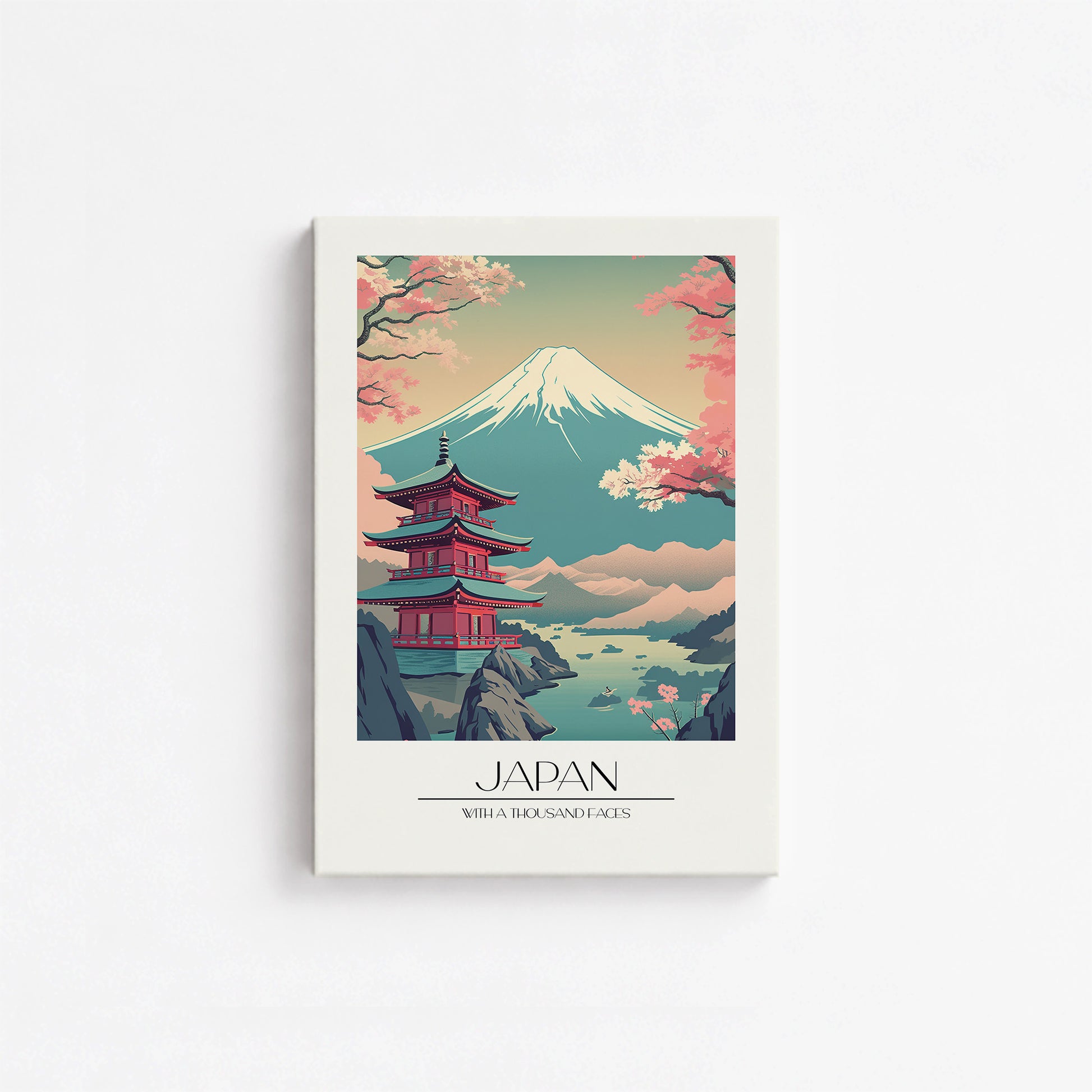 Serenity of Fuji, 21x30cm Satin Canvas Poster