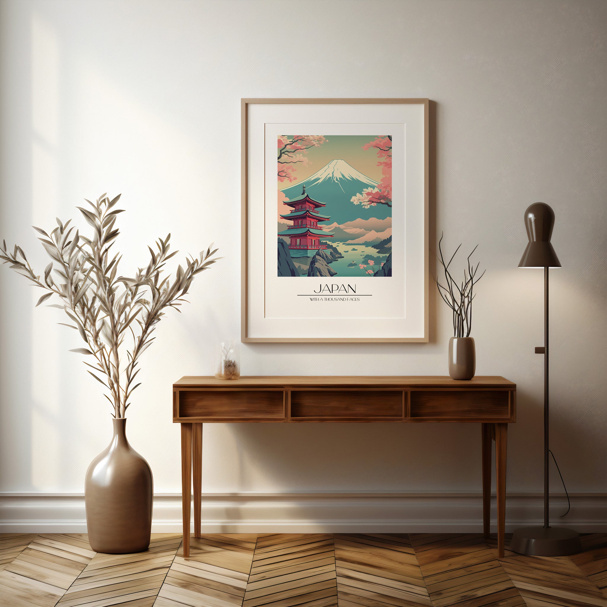 Serenity of Fuji – Minimalist Mount Fuji Print | Japandi.Art