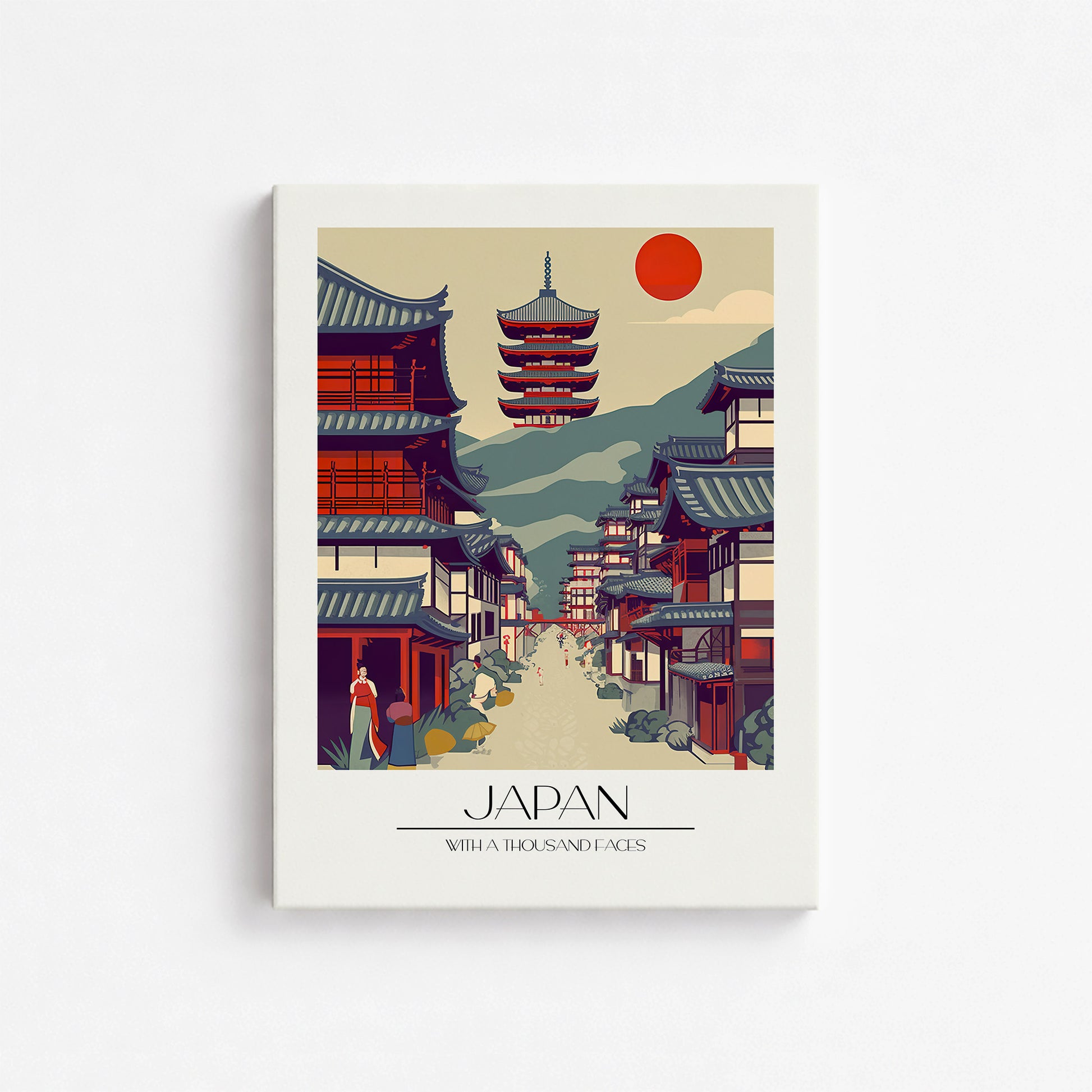 Ancient Street Journey, 30x40cm Satin Canvas Poster