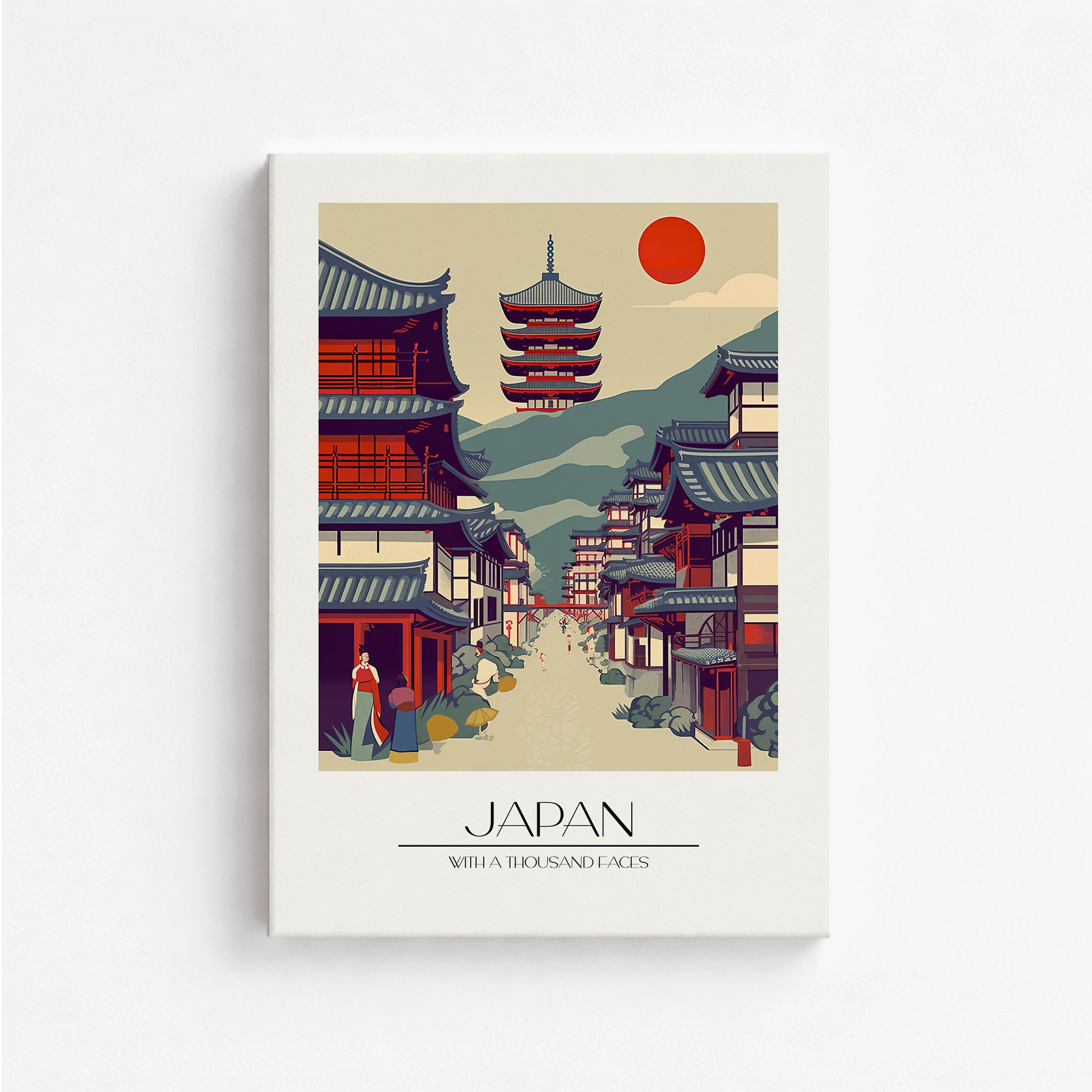 Ancient Street Journey, 50x70cm Satin Canvas Poster