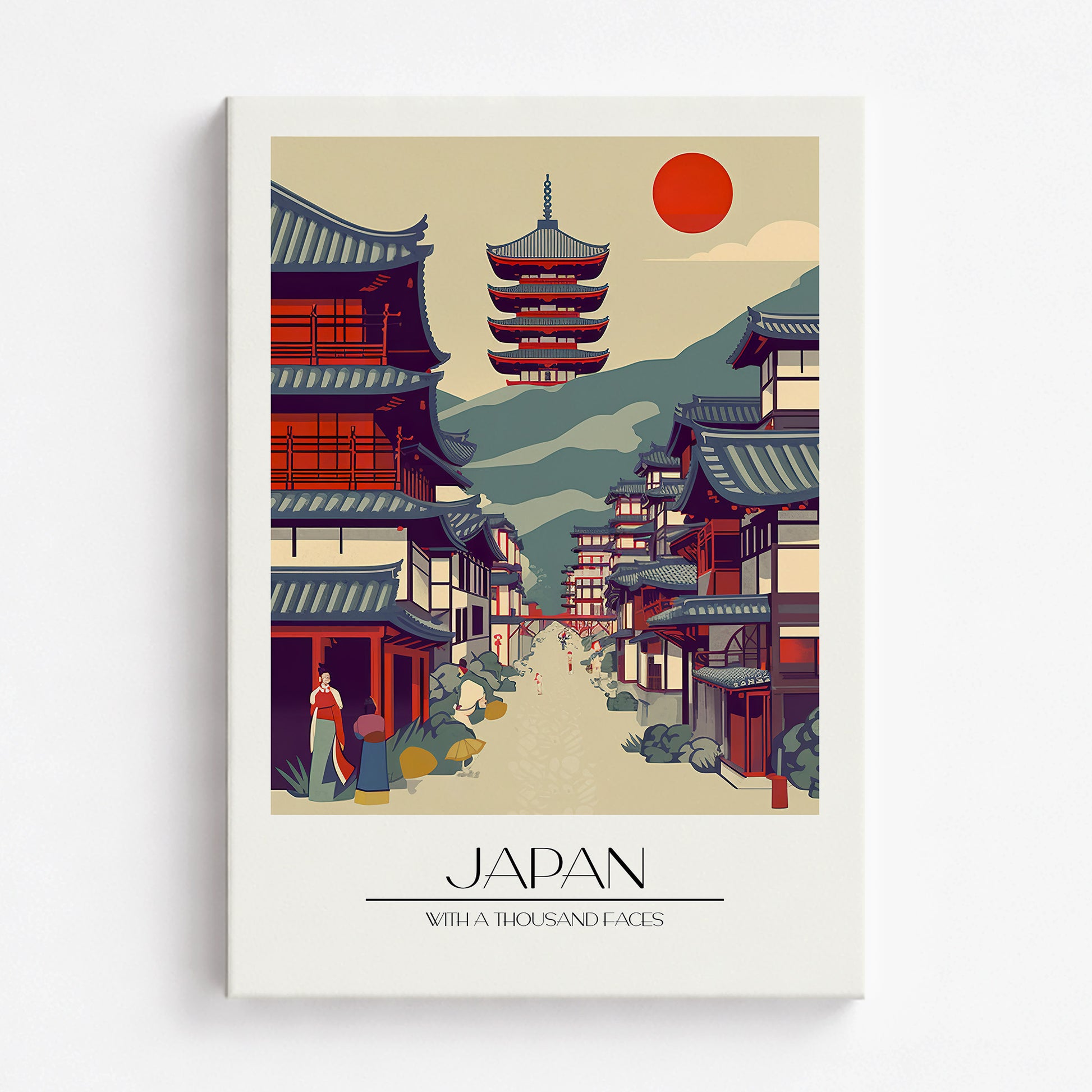 Ancient Street Journey, 70x100cm Satin Canvas Poster