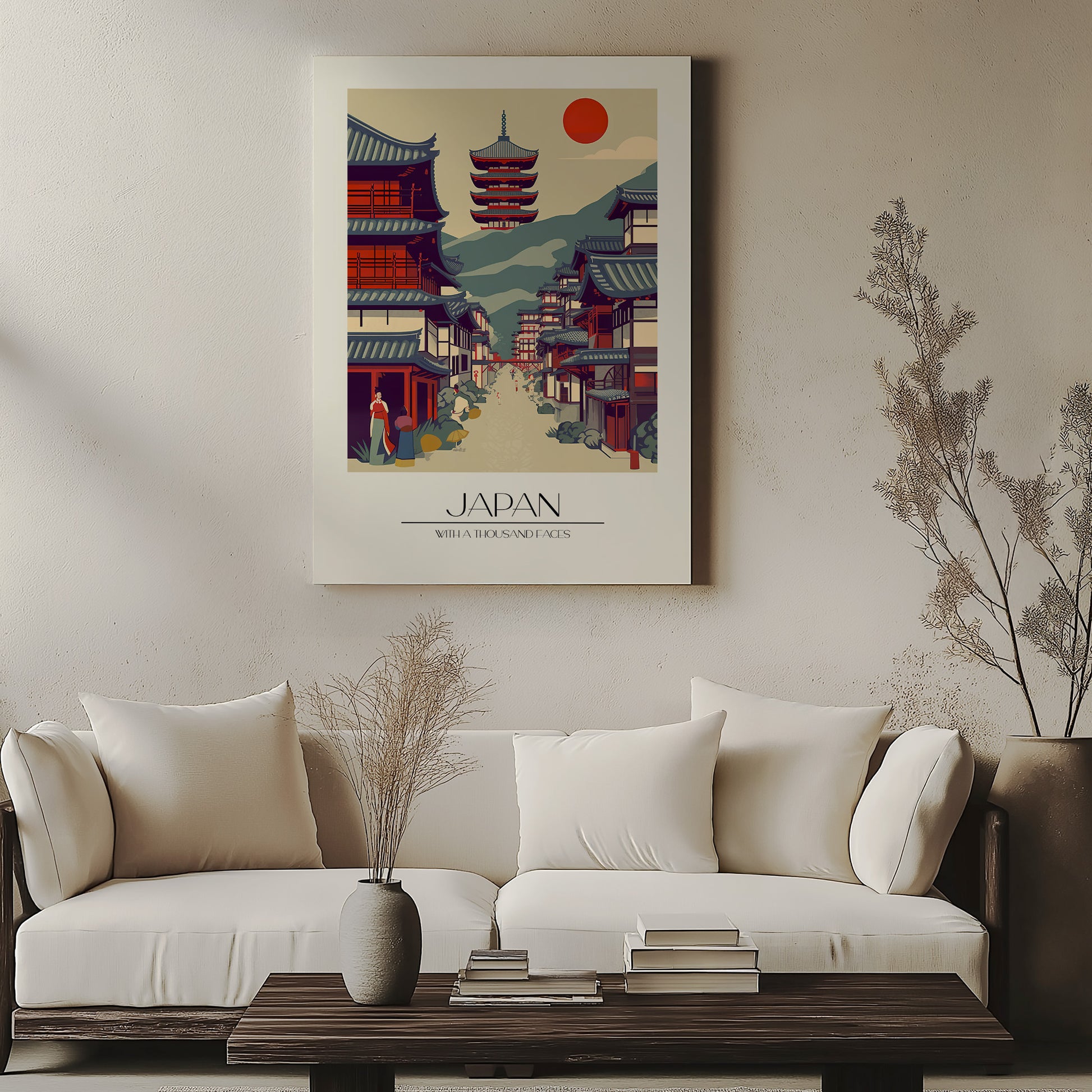 Design Concept No. 57 for Ancient Street Journey Modern Satin Canvas Poster Art